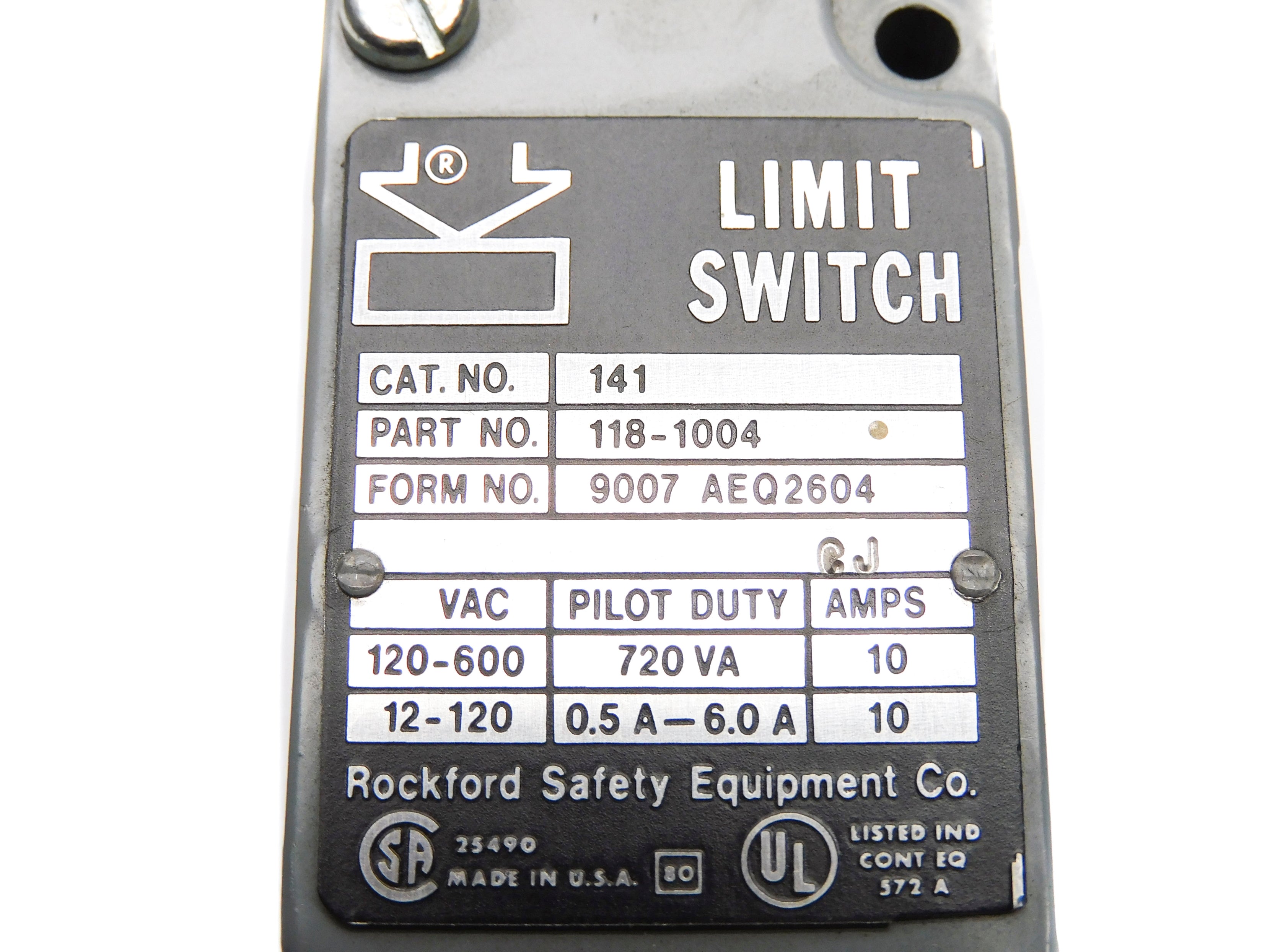 ROCKFORD SAFETY 118-1004 NSNP