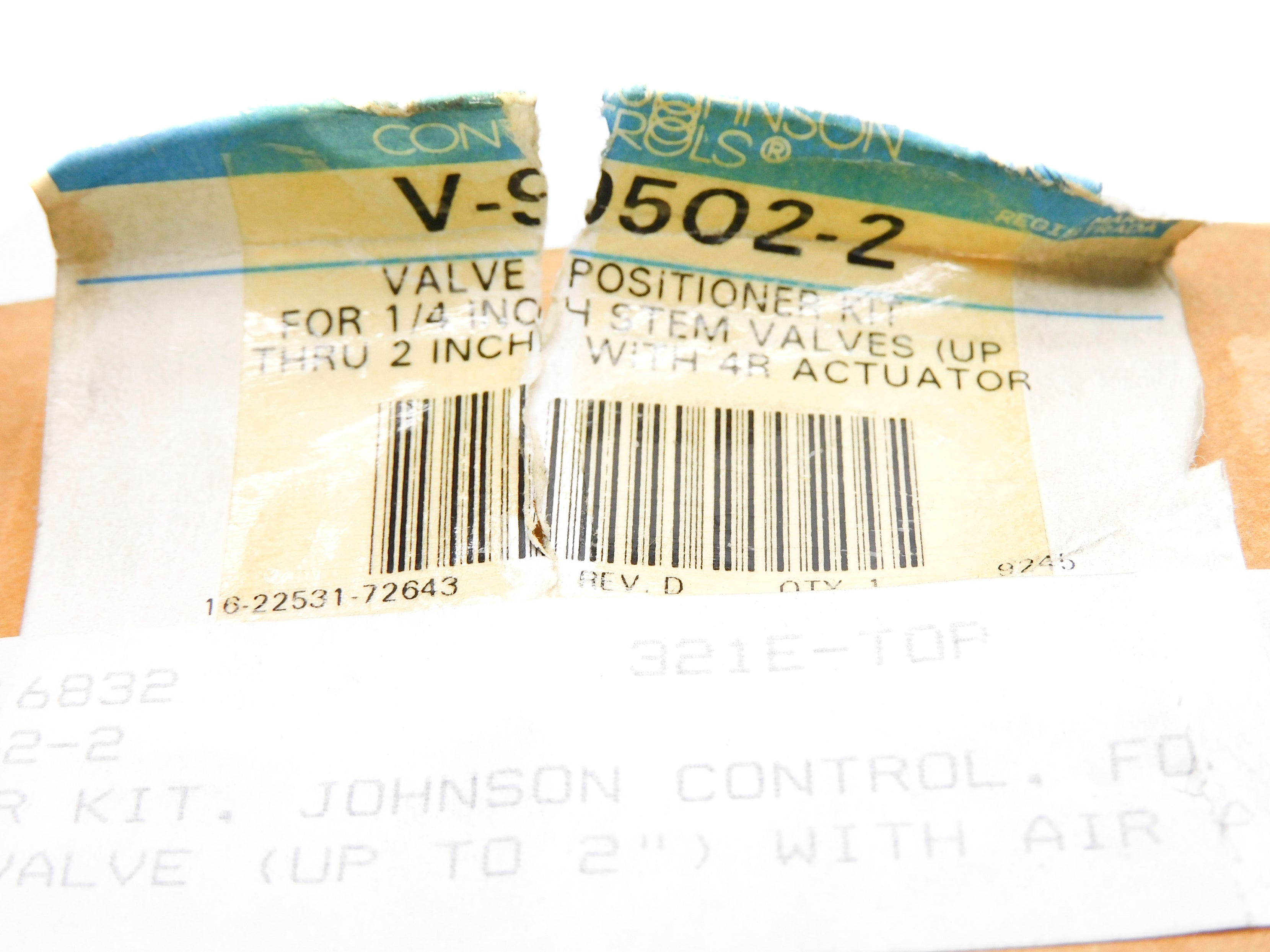 JOHNSON CONTROLS V-9502-2 NSMP