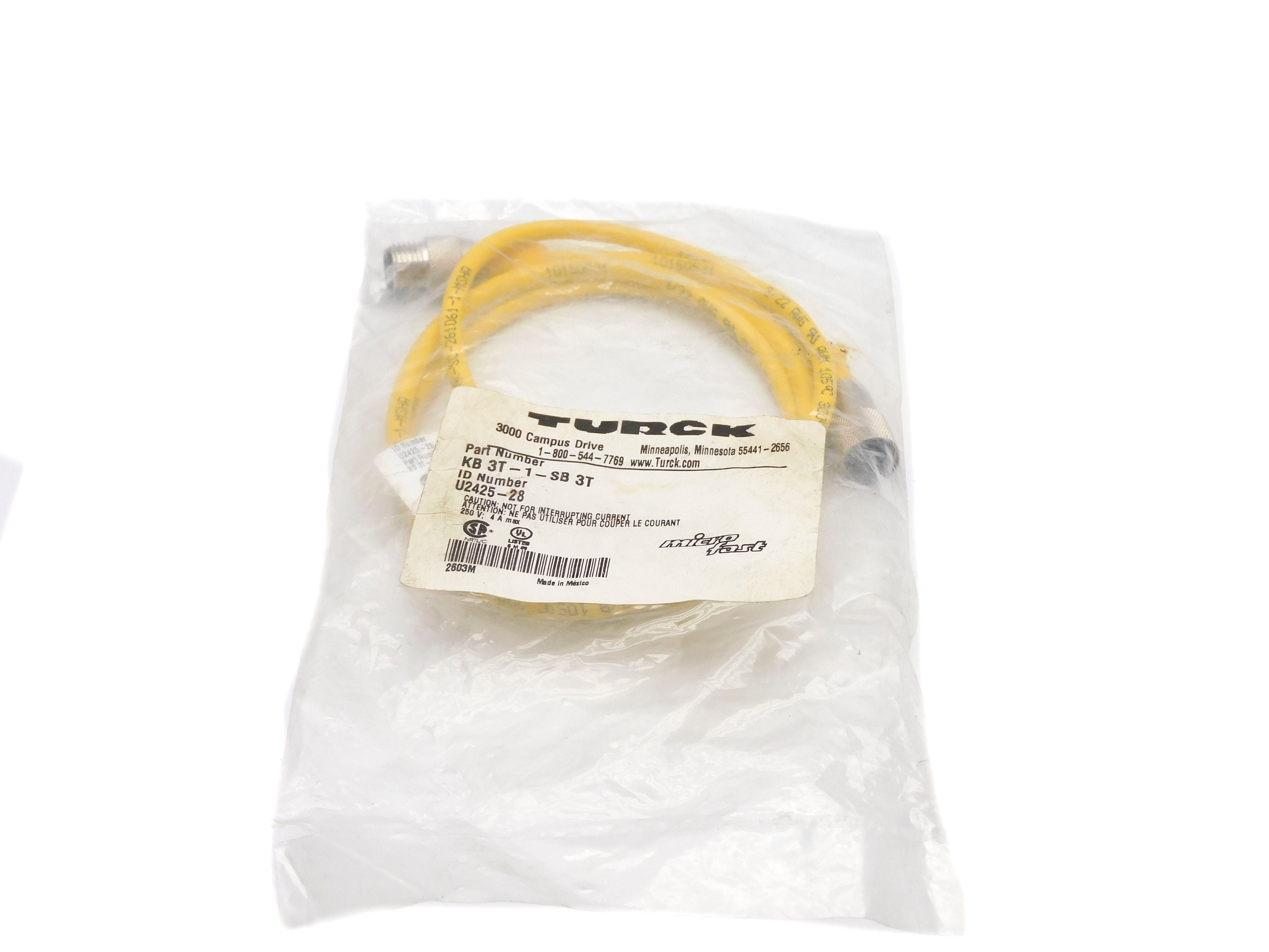 TURCK KB3T-1-SB3T U2425-28 250V 4A NSMP