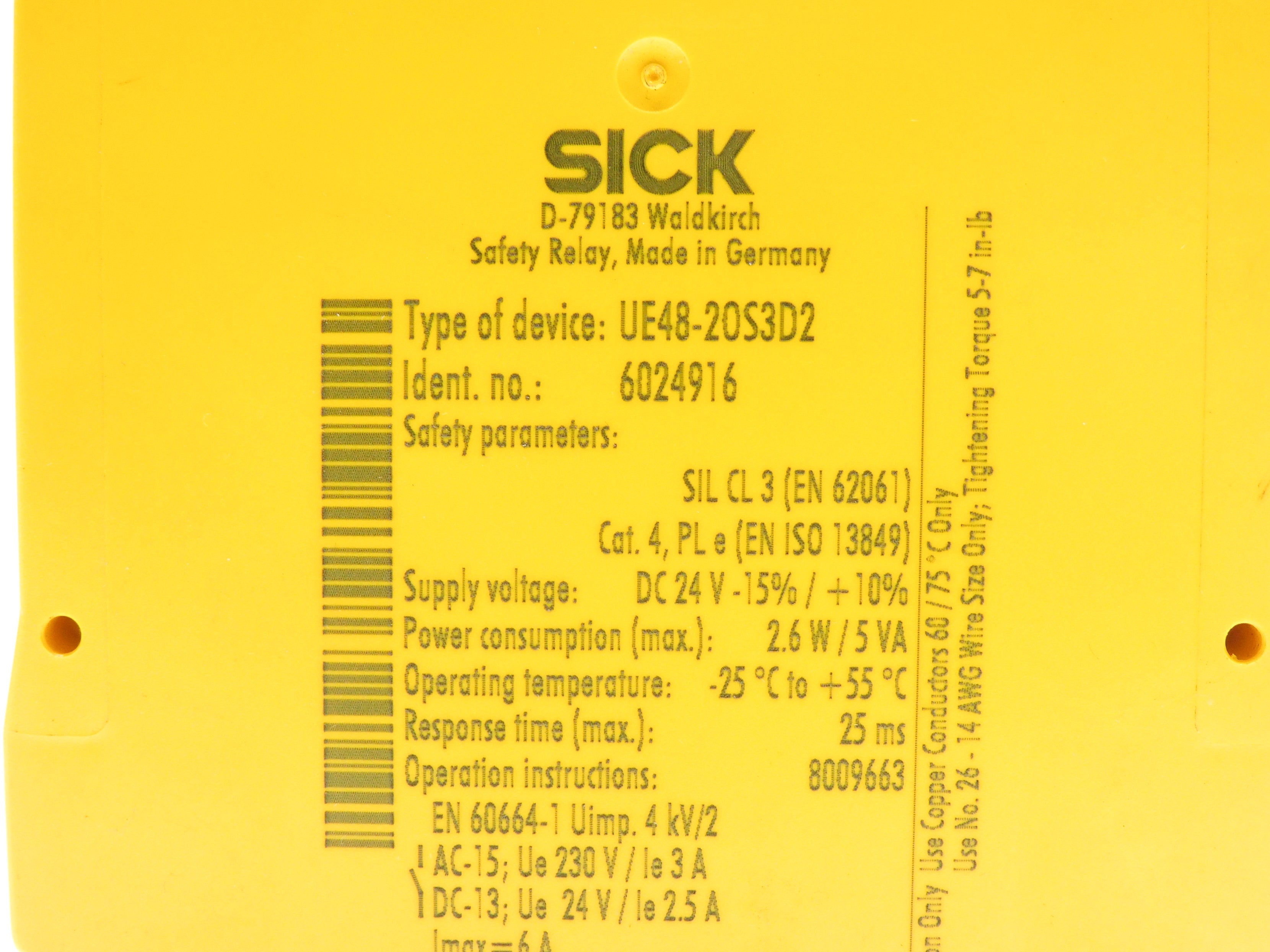 SICK UE48-20S3D2 24VDC NSNP