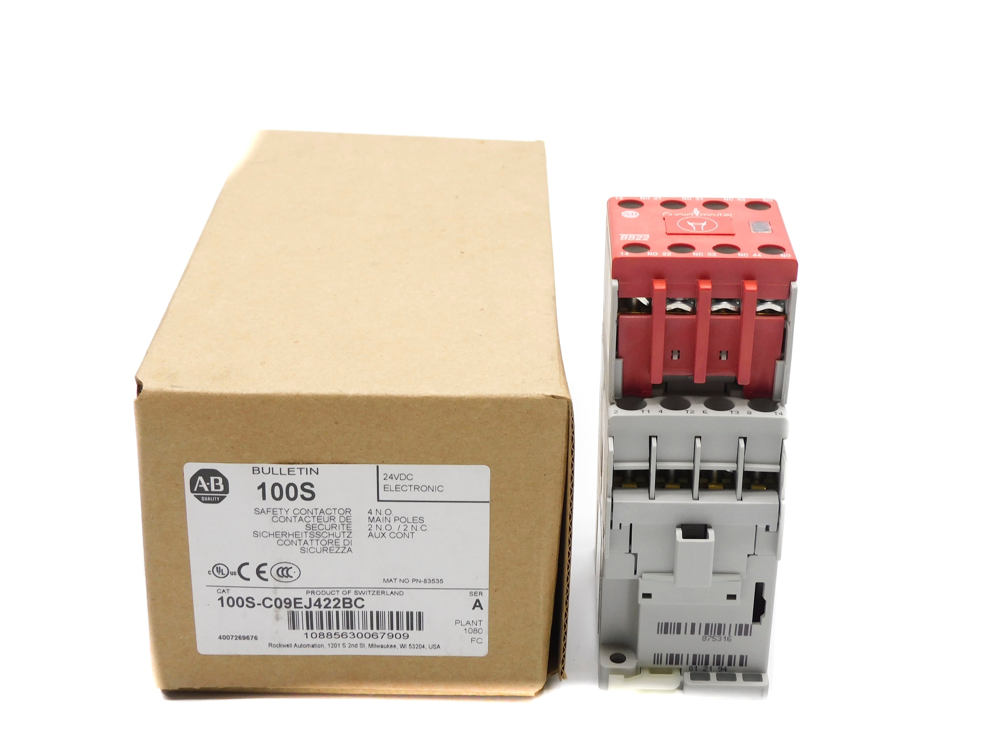 ALLEN BRADLEY 100S-C09EJ422BC SER. A 24VDC (BR/WH) NSMP