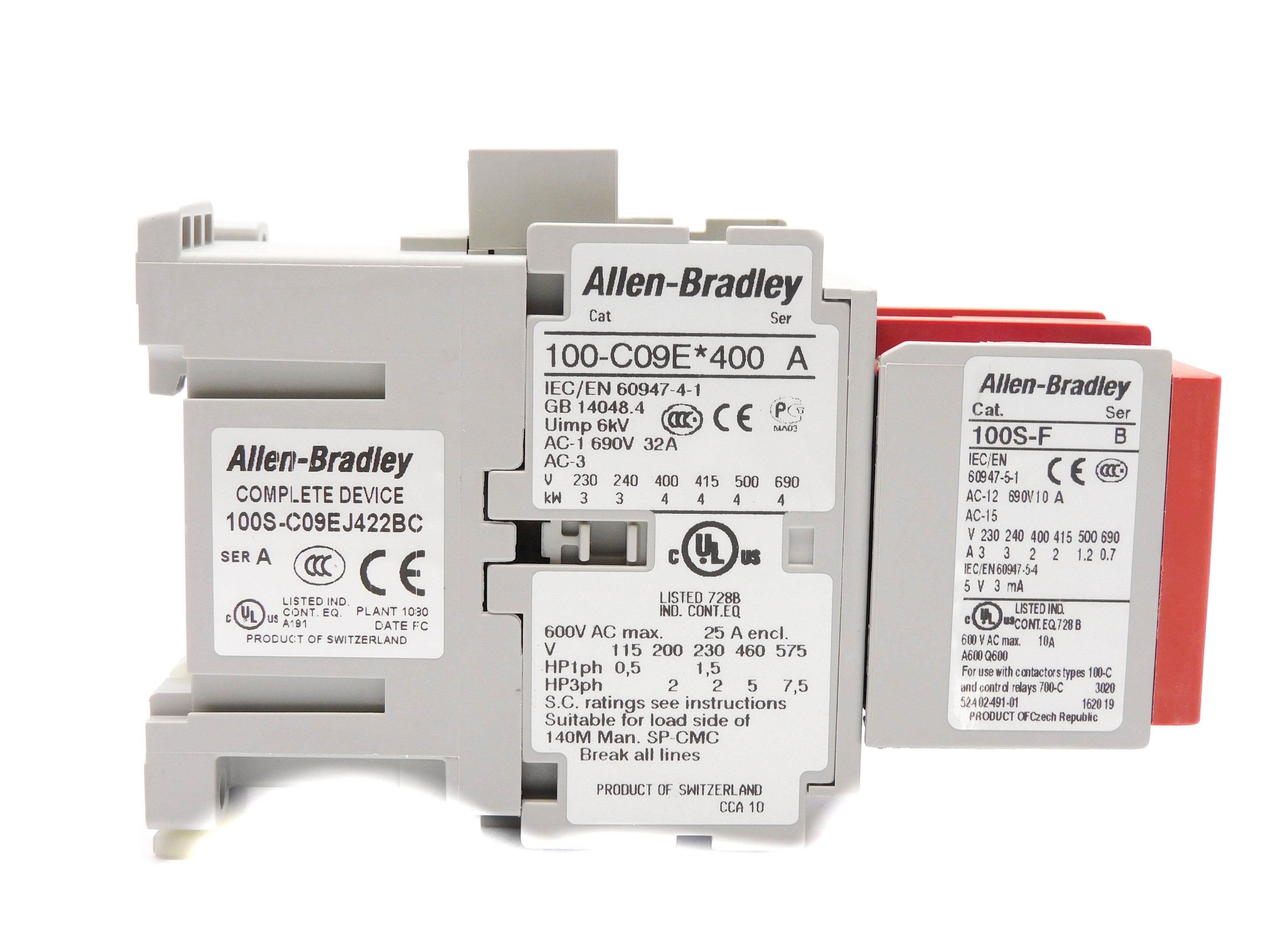 ALLEN BRADLEY 100S-C09EJ422BC SER. A 24VDC (BR/WH) NSMP