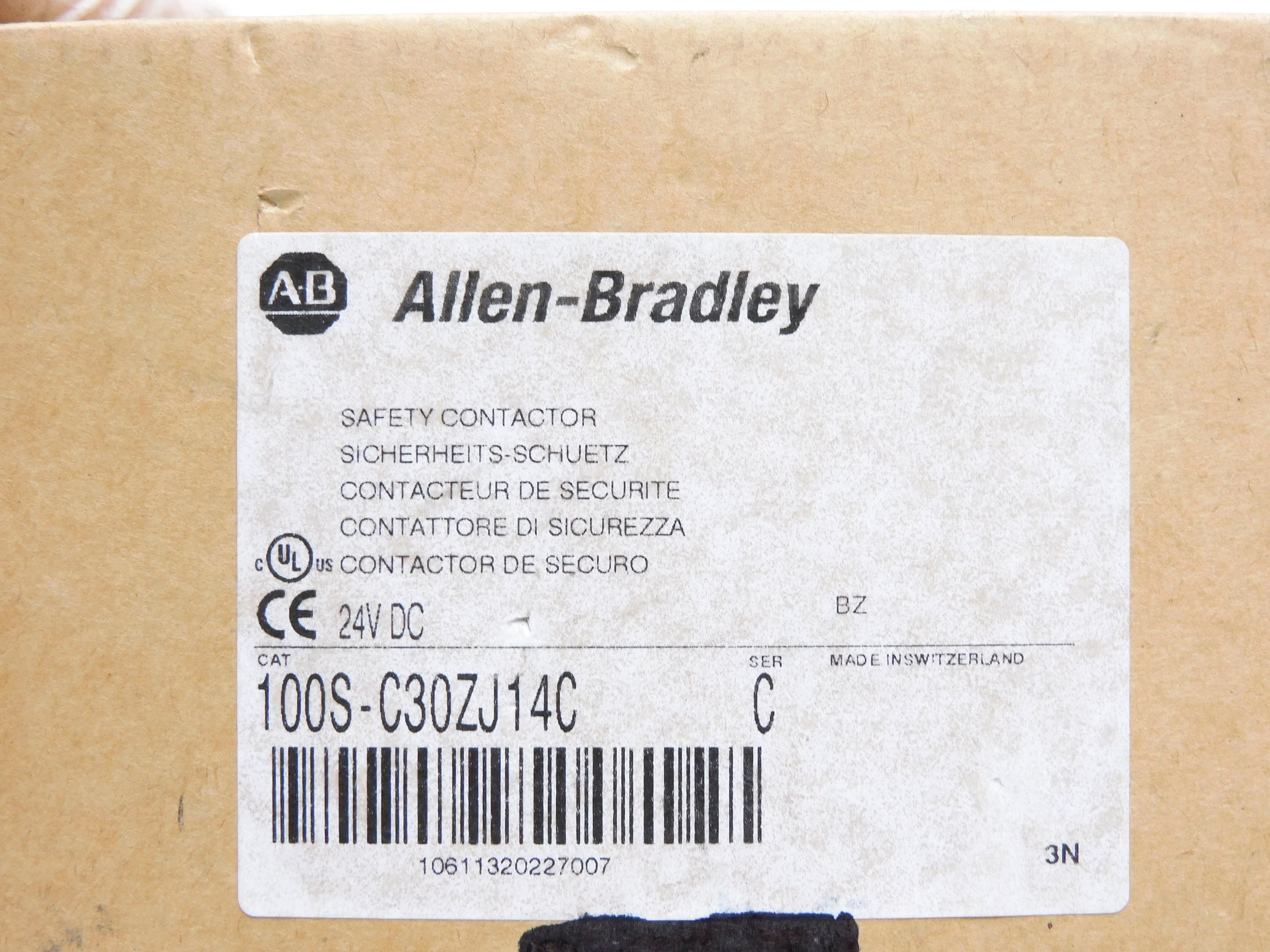 ALLEN BRADLEY 100S-C30ZJ14C SER. C 24VDC (BR/WH) NSMP