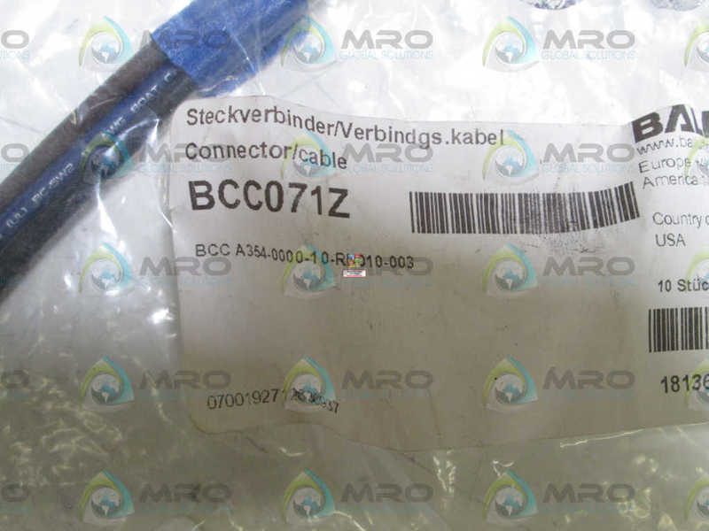 BALLUFF CONNECTOR BCC071Z  NSNP IN BAG