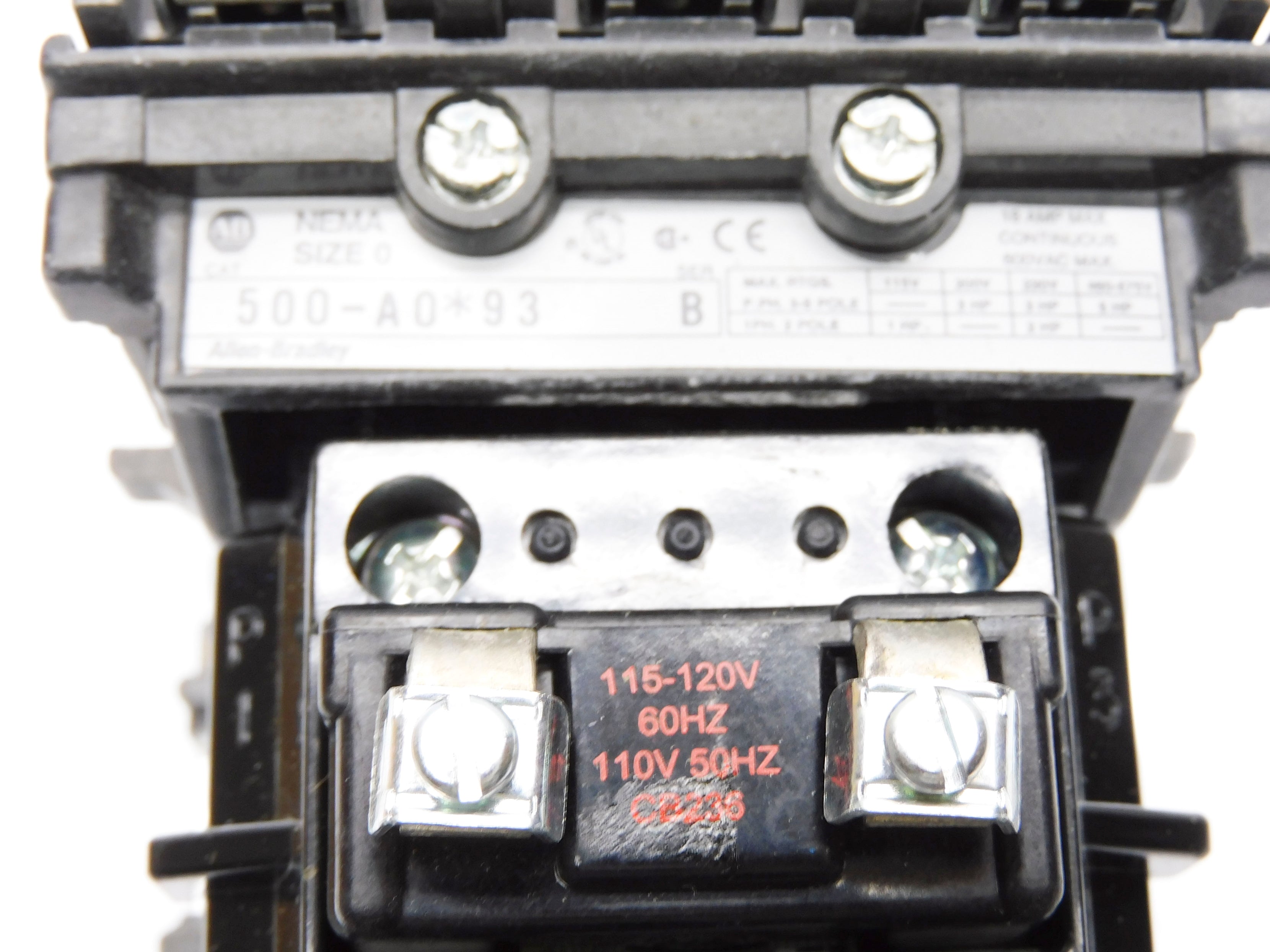 INDUSTRIAL SPARE PART 500-AOD93 SER. B 120V 18A (BR/WH) NSMP