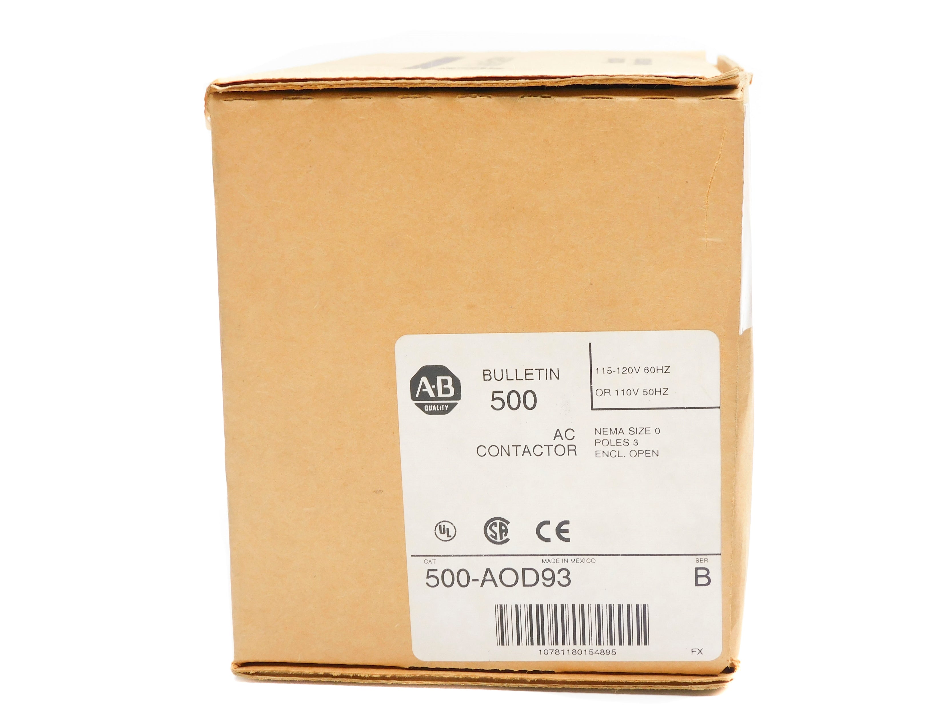 INDUSTRIAL SPARE PART 500-AOD93 SER. B 120V 18A (BR/WH) NSMP