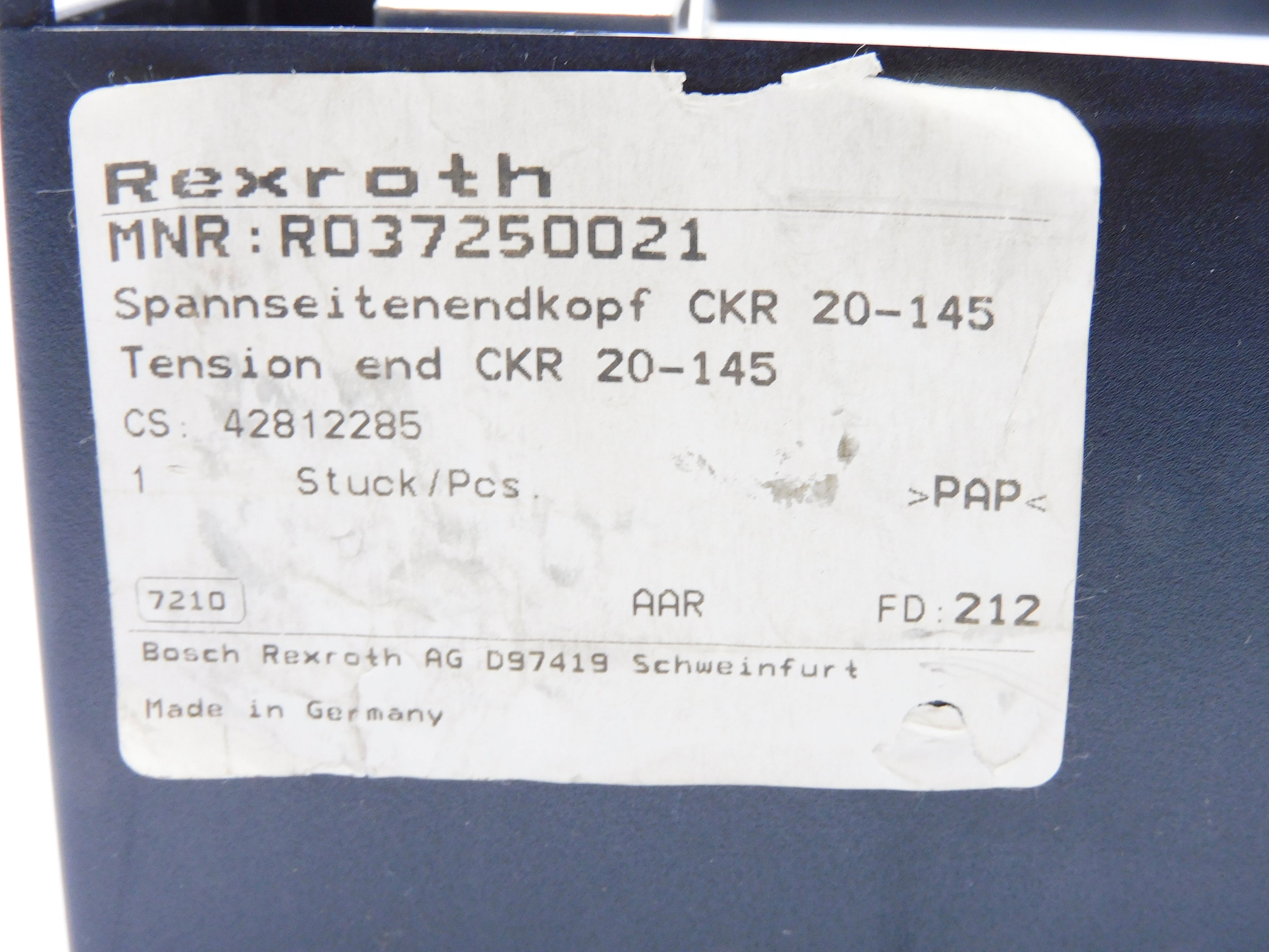 REXROTH R037250021 CKR20-145 NSNP