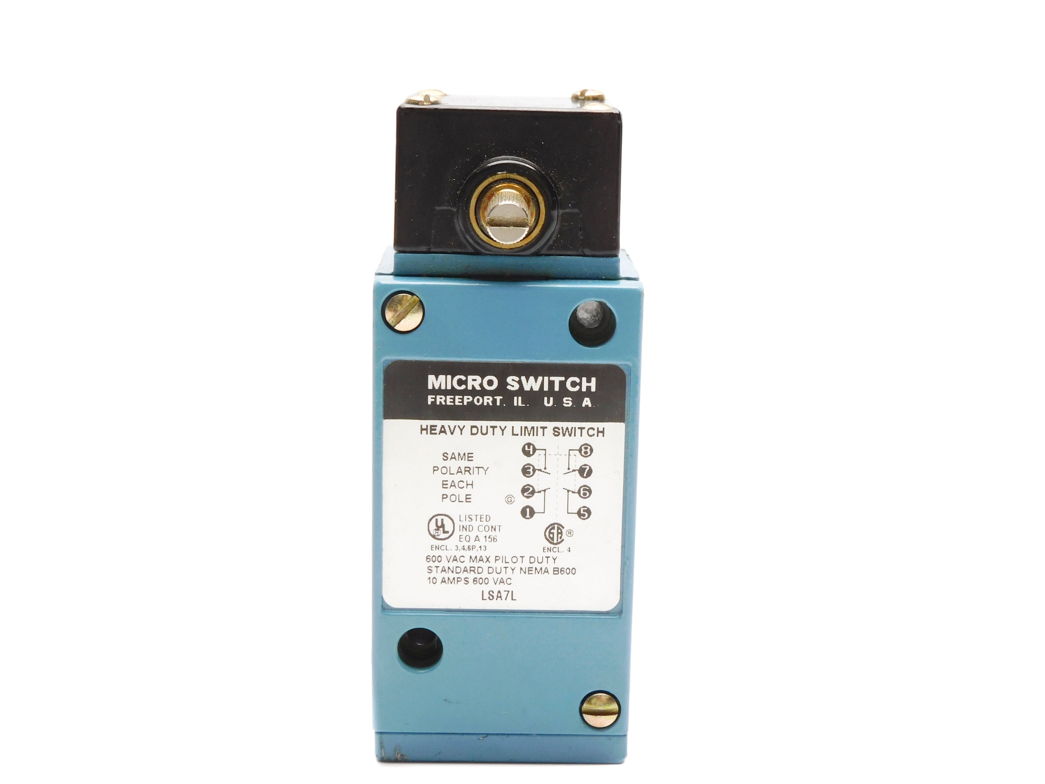 MICRO SWITCH LSA7L 600VAC 10A UNMP