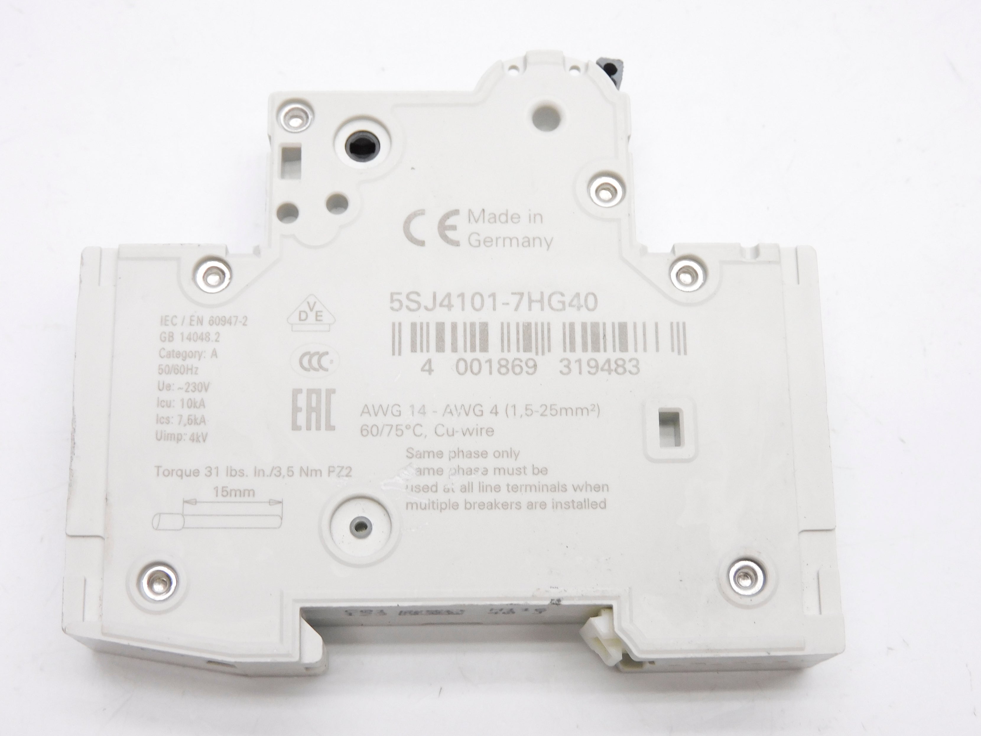 SIEMENS 5SJ4101-7HG40 1A 230V NSNP