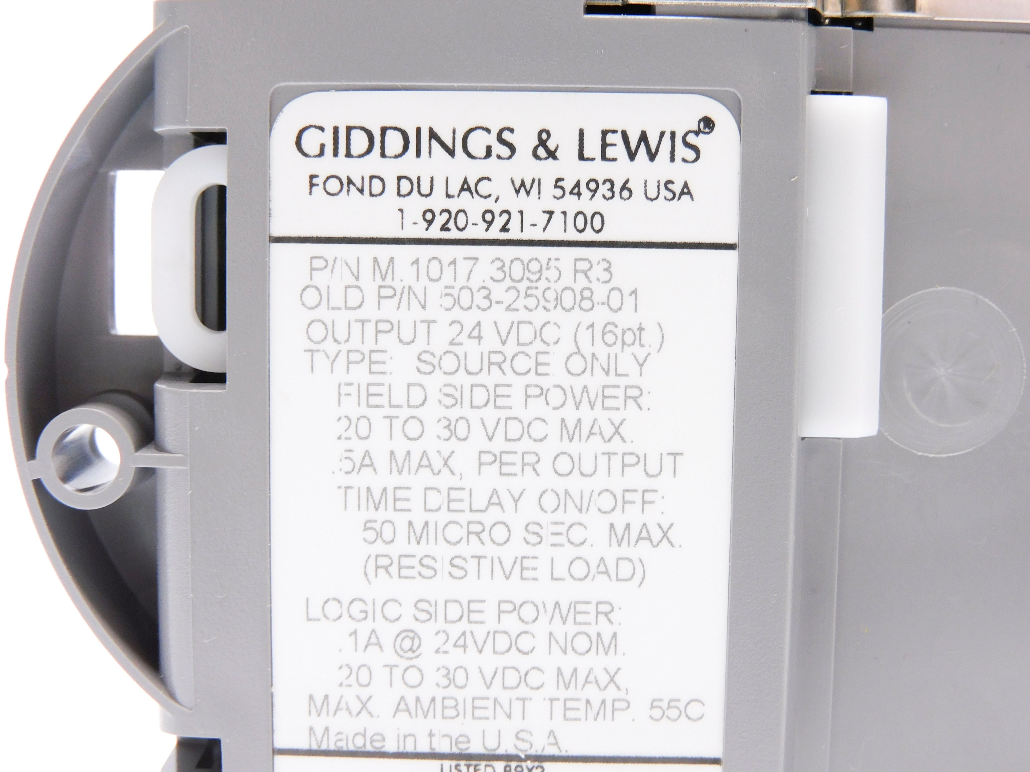 GIDDINGS&LEWIS M.1017.3095 R3 503-25908-01 NSMP