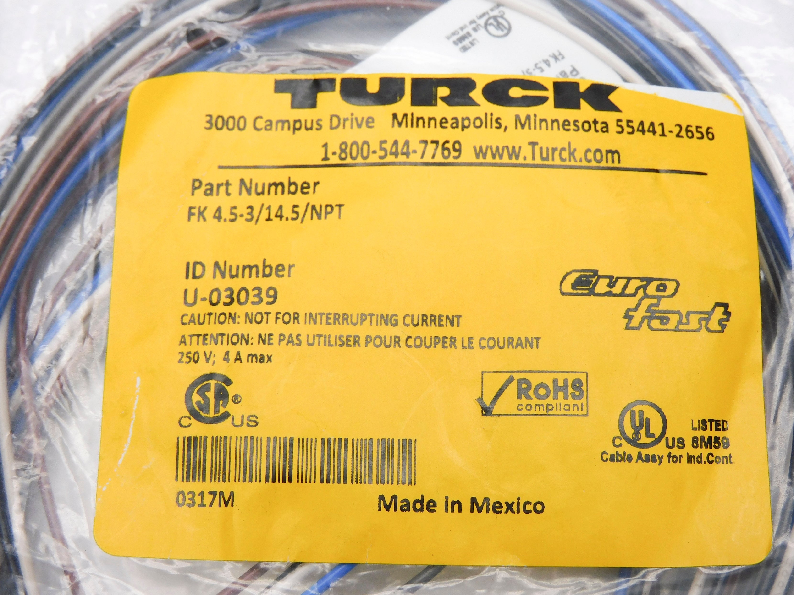 TURCK FK4.5-3/14.5/NPT NSMP