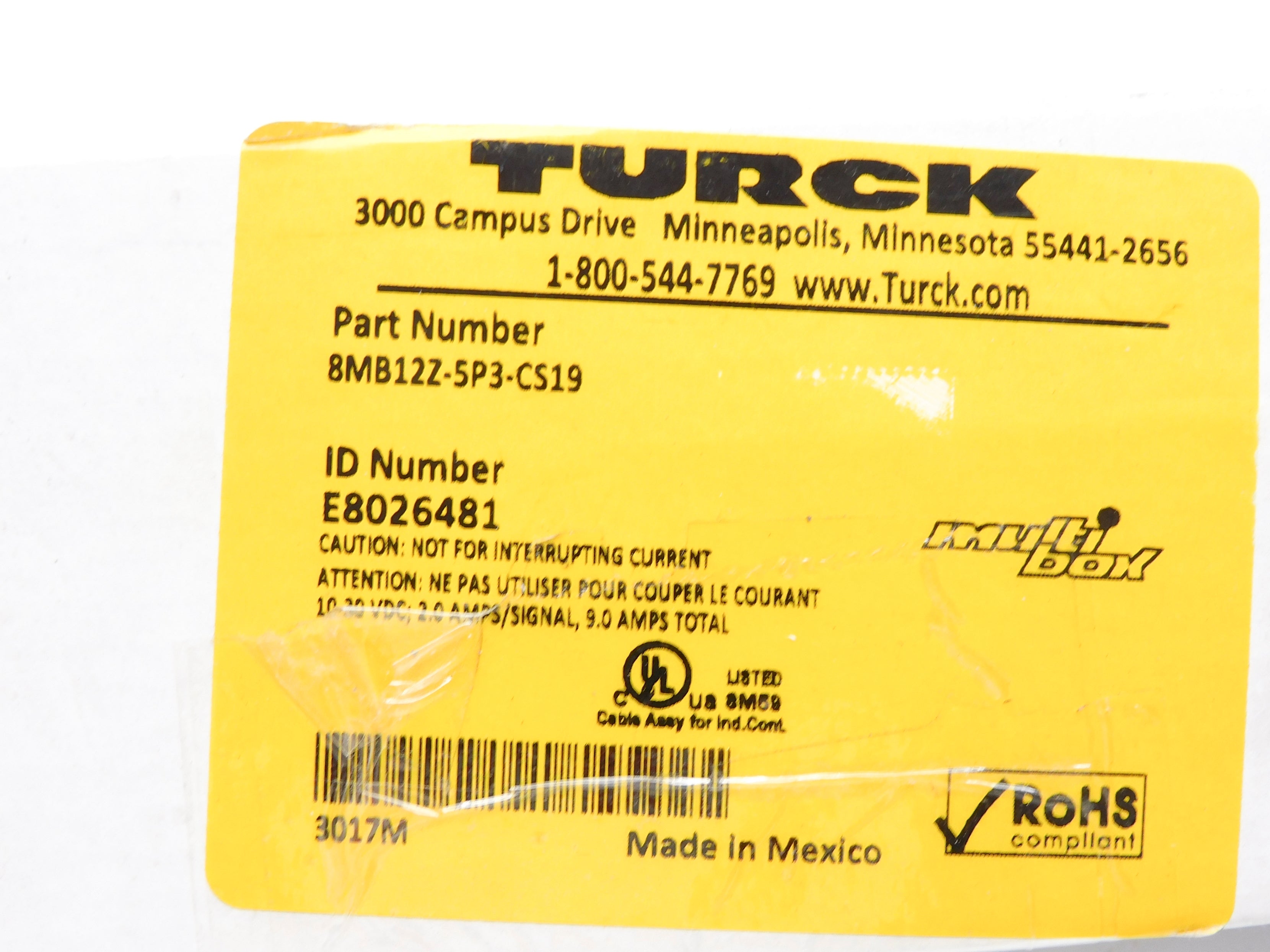 TURCK 8MB12Z-5P3-CS19 NSMP