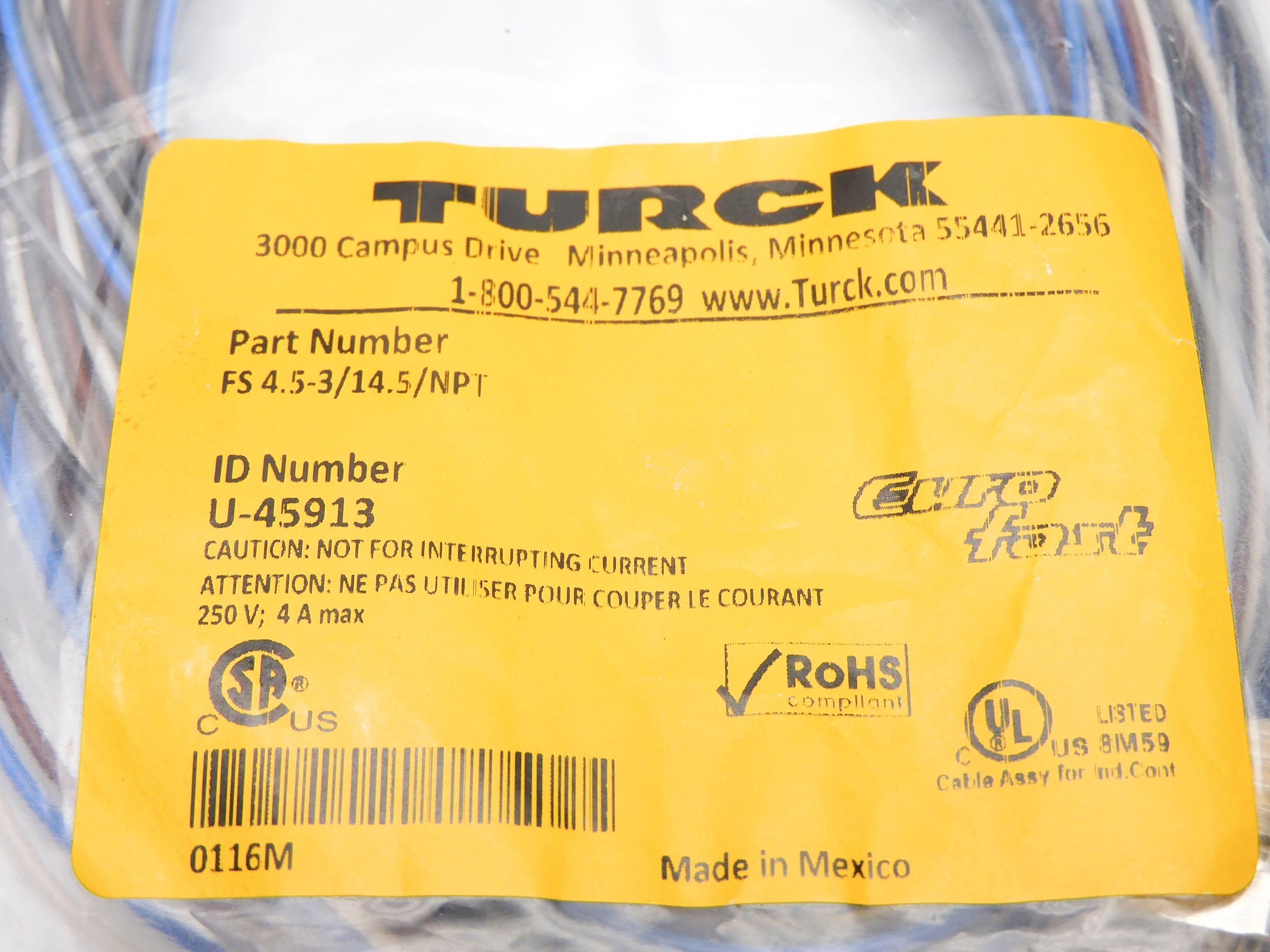 TURCK FS4.5-3/14.5/NPT NSMP