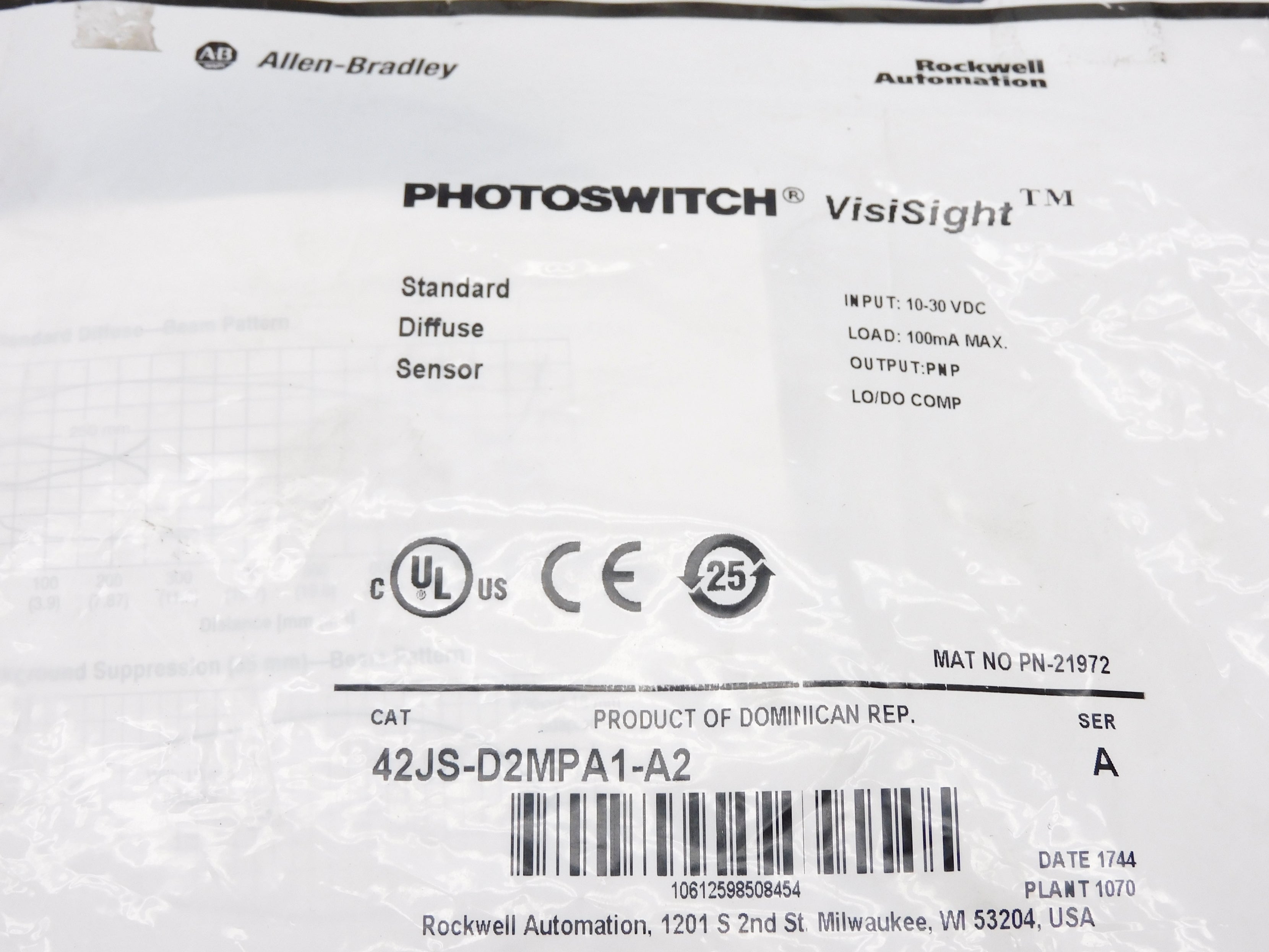 ALLEN BRADLEY 42JS-D2MPA1-A2 SER. A NSMP