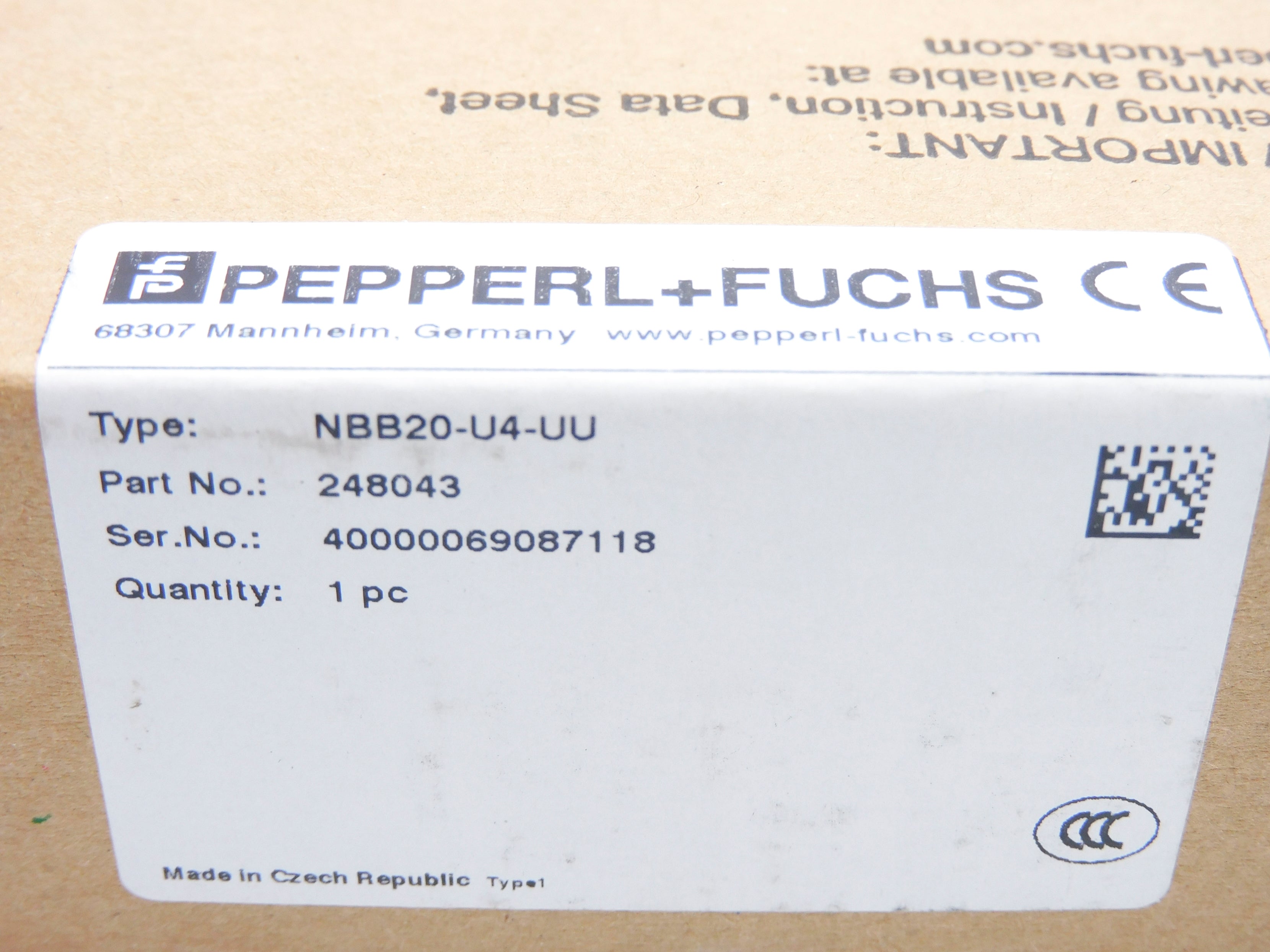 PEPPERL+FUCHS NBB20-U4-UU NSMP