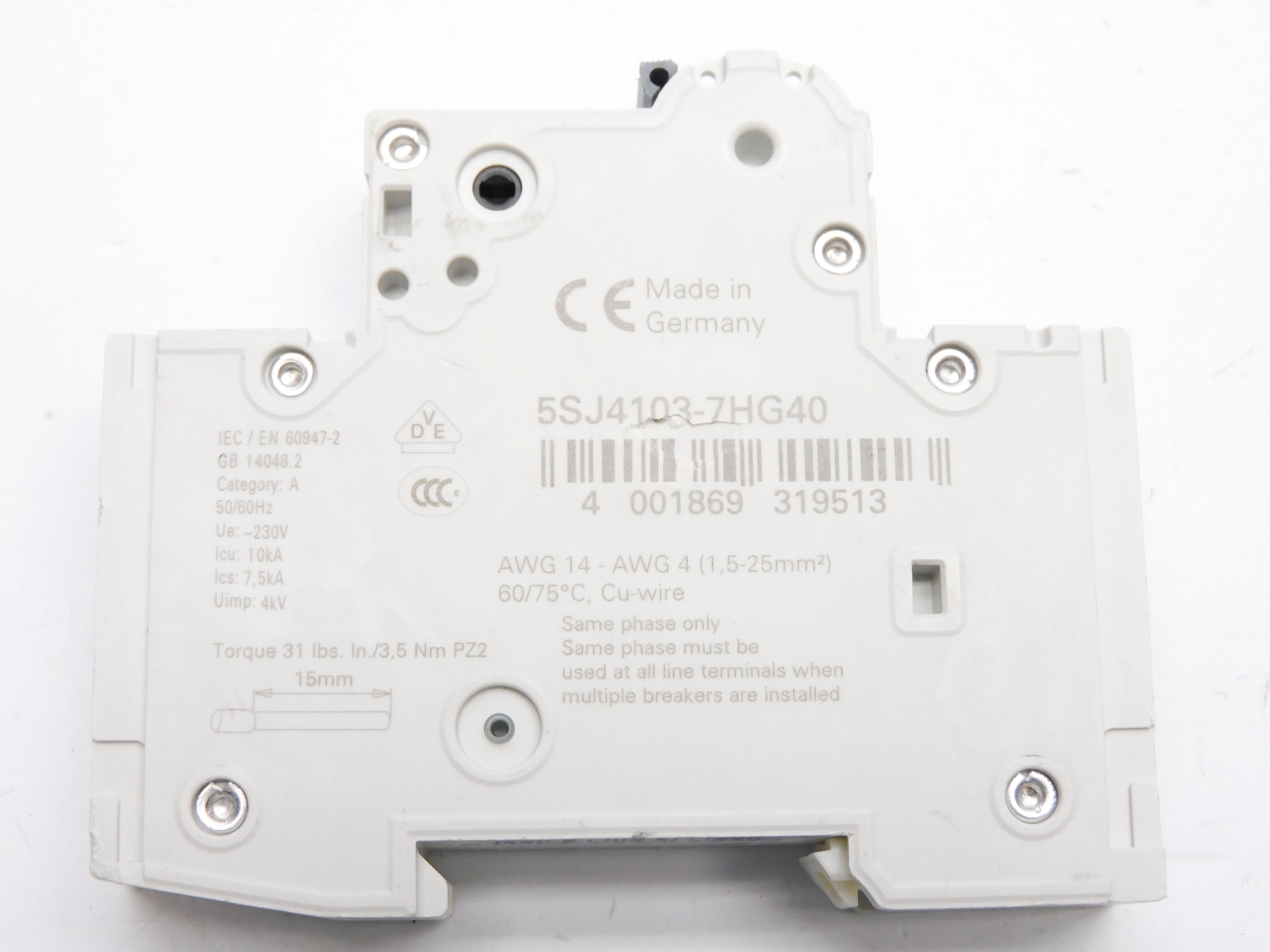SIEMENS 5SJ4103-7HG40 3A 230V (AS PICTURED) NSNP
