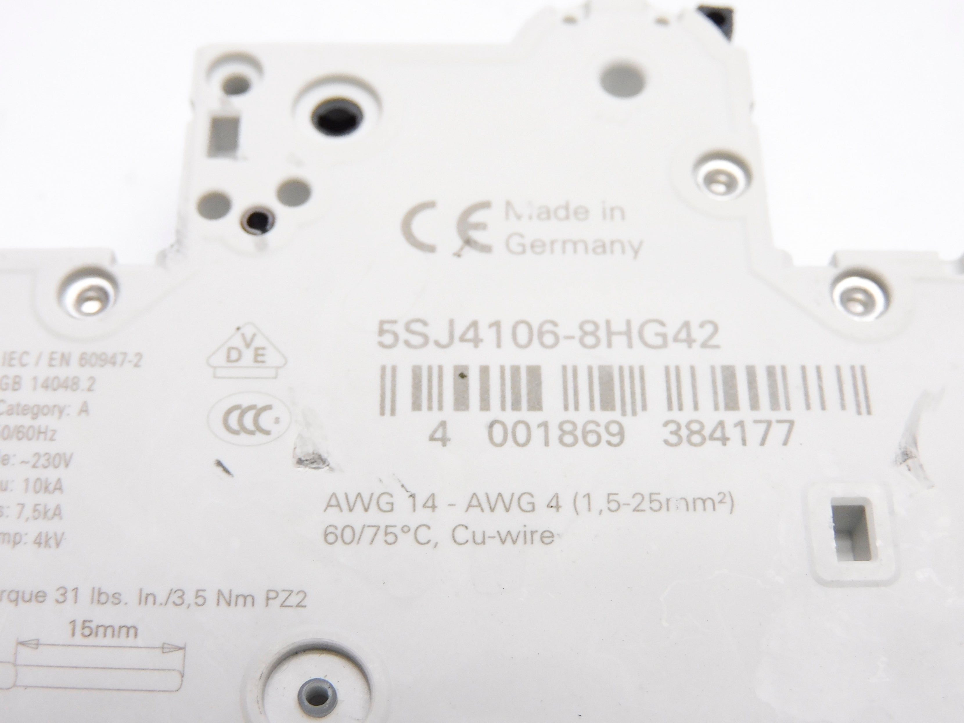 SIEMENS 5SJ4106-8HG42 6A 230V (AS PICTURED) NSNP