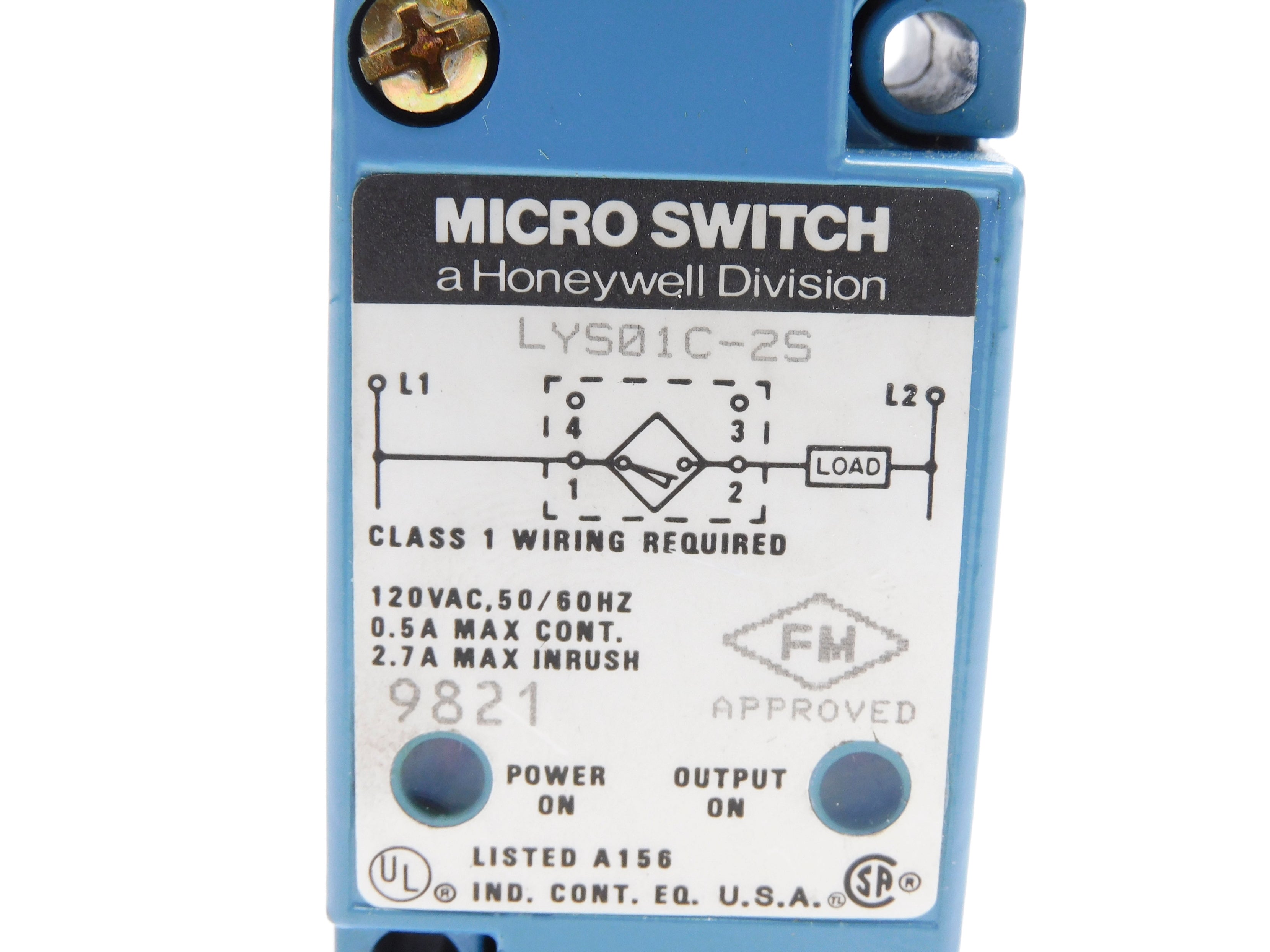 MICRO SWITCH LYS01C-2S NSNP