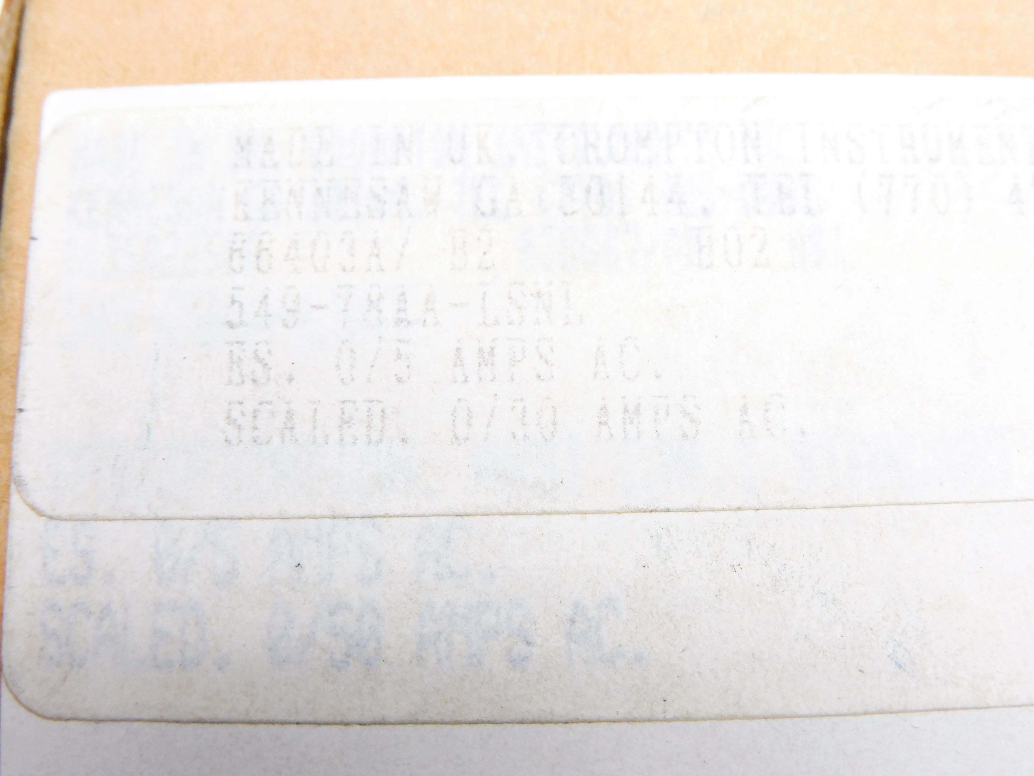 CROMPTON 549-78AA-LSNL 0-30 NSMP