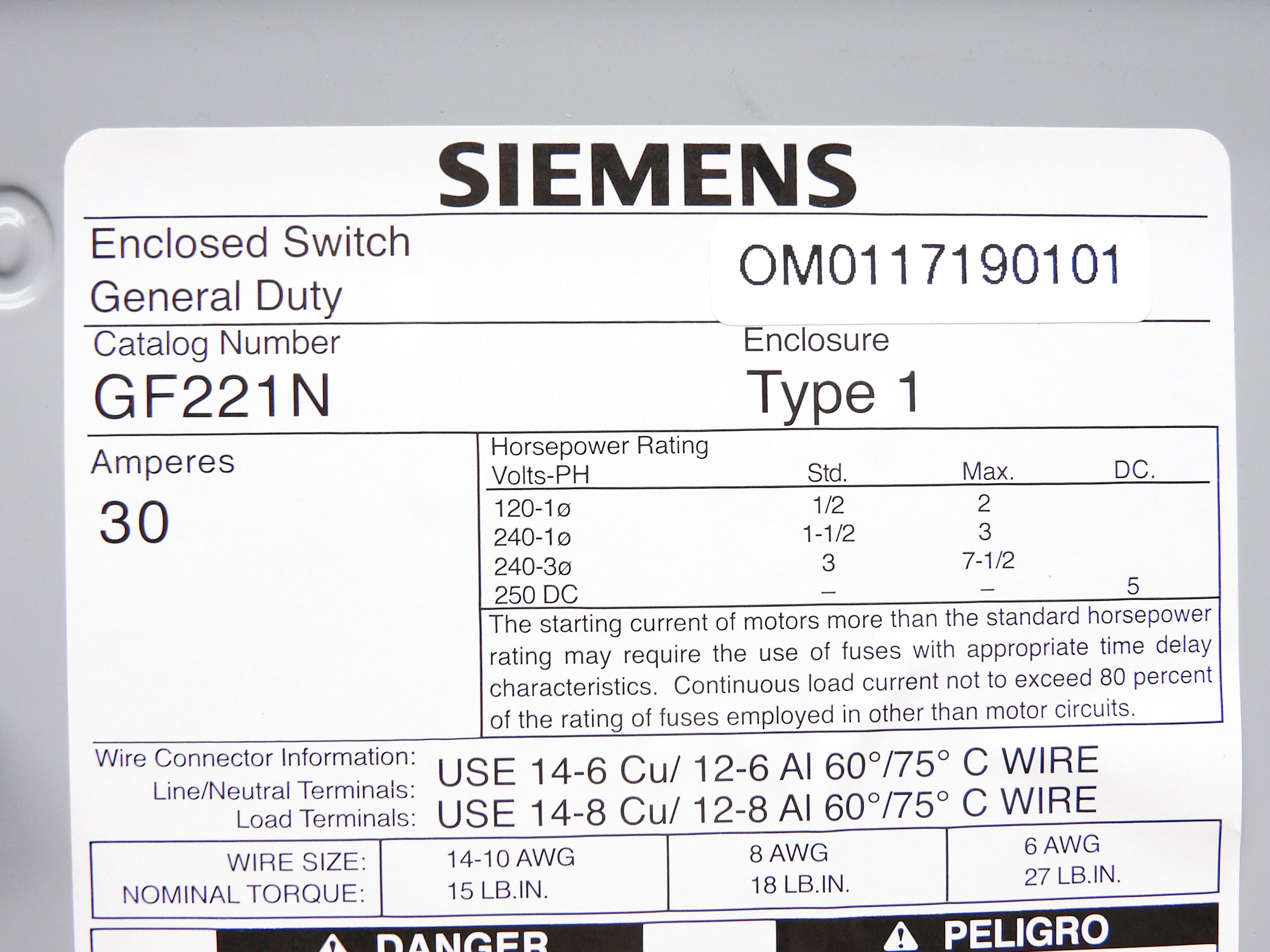 SIEMENS  GF221N NSNP