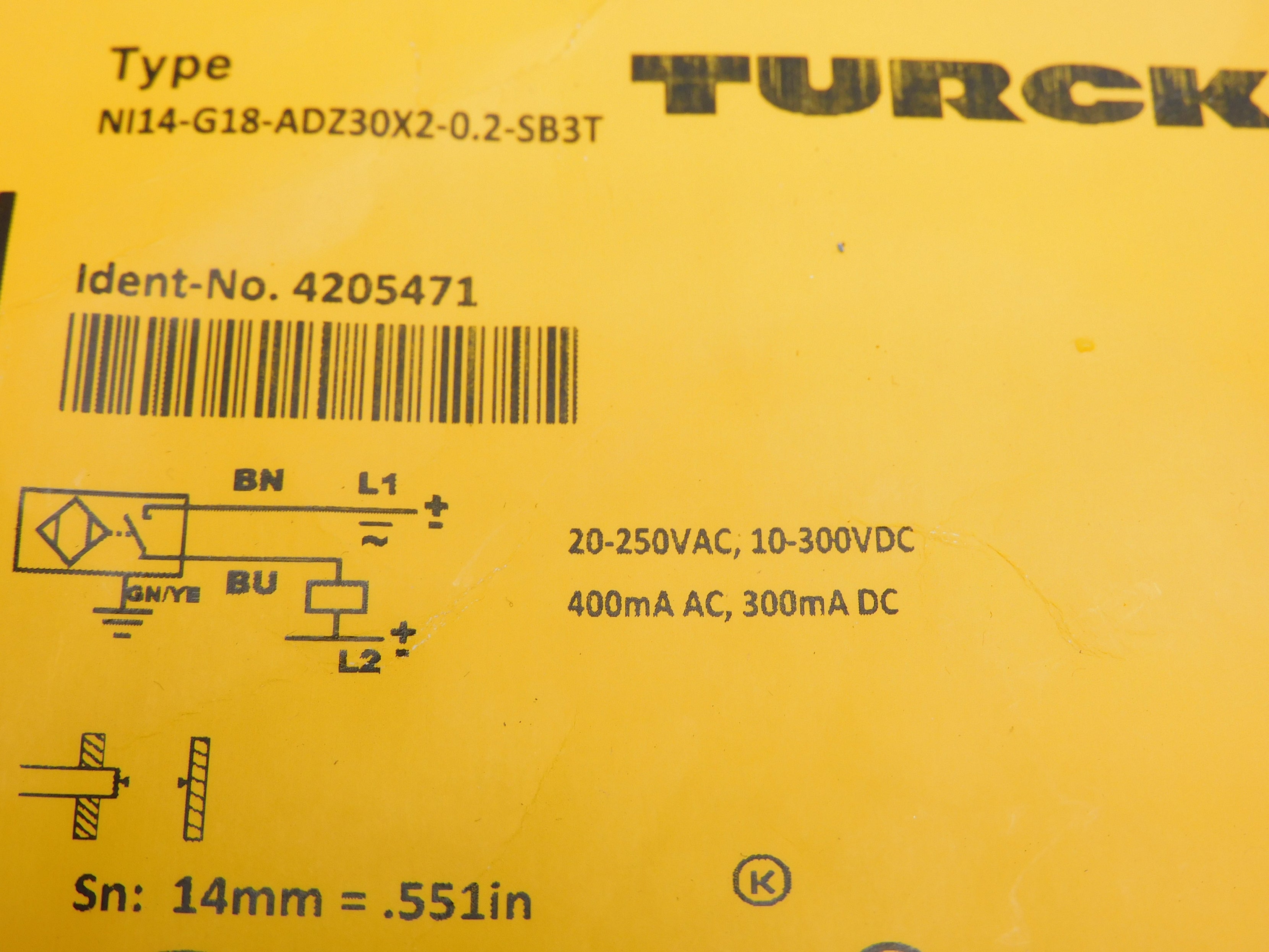 TURCK NI14-G18-ADZ30X2-0.2-SB3T NSNP