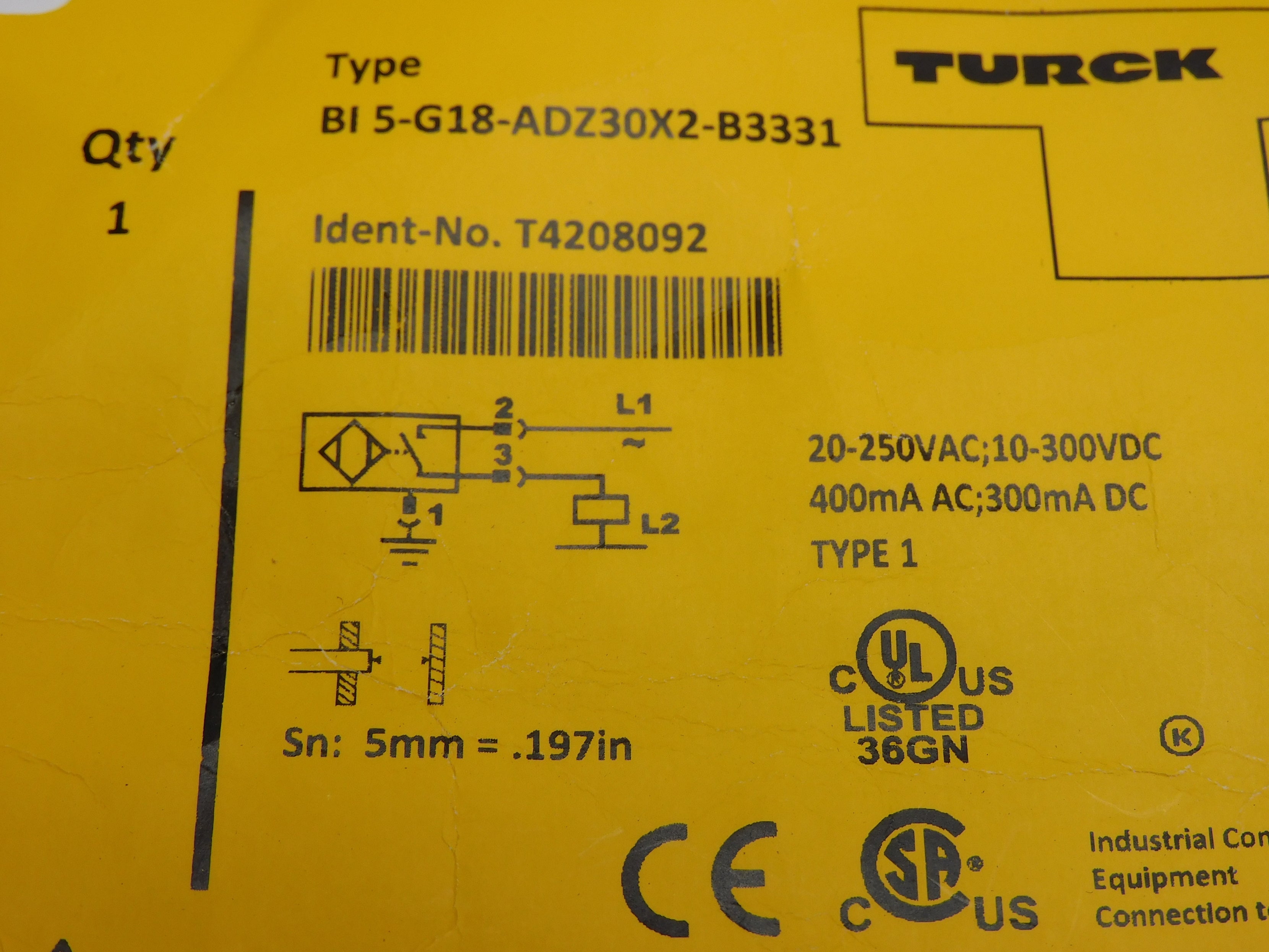 TURCK BI5-G18-ADZ30X2-B3331 NSNP