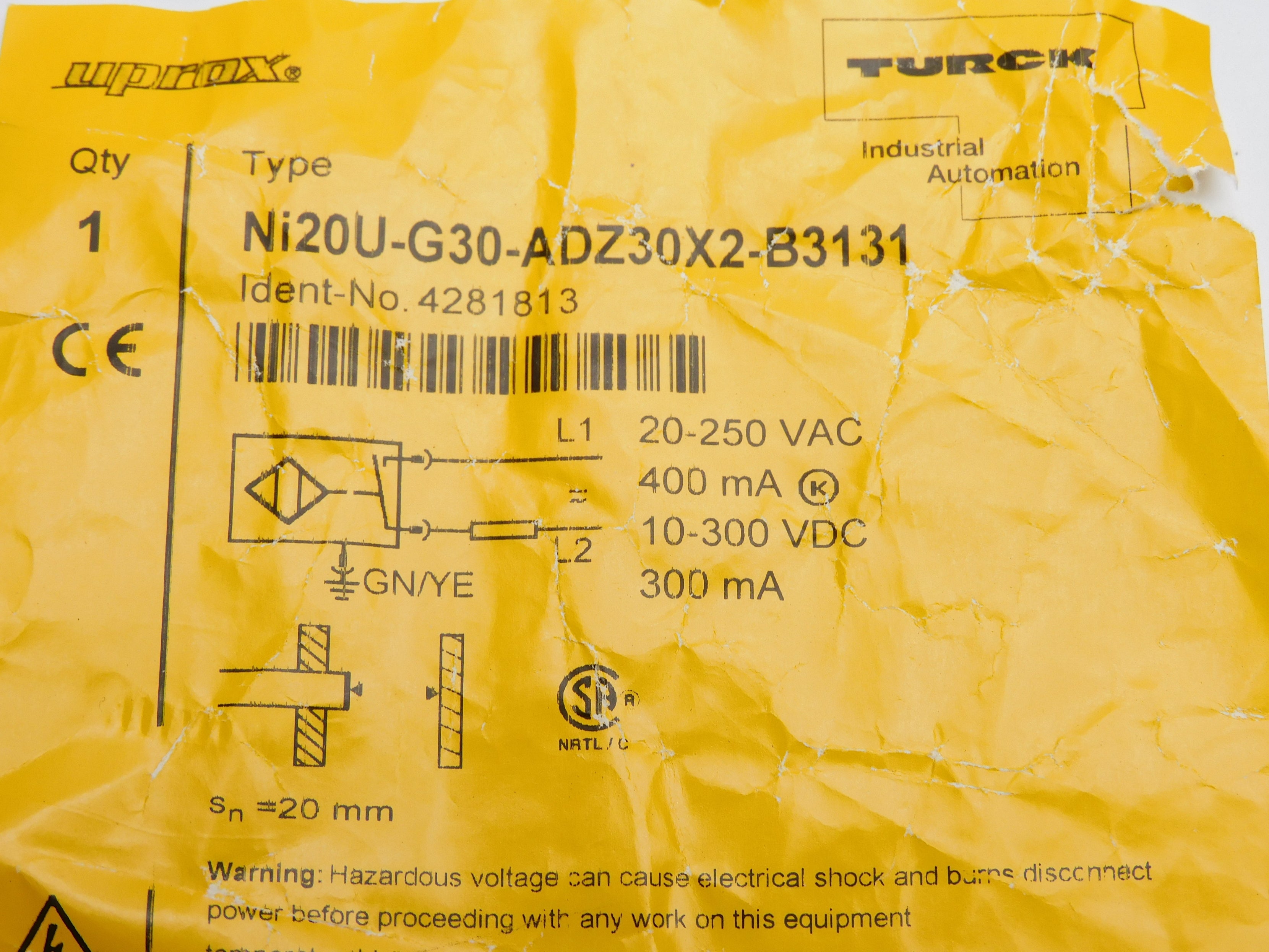 TURCK Ni20U-G30-ADZ30X2-B3131 NSNP