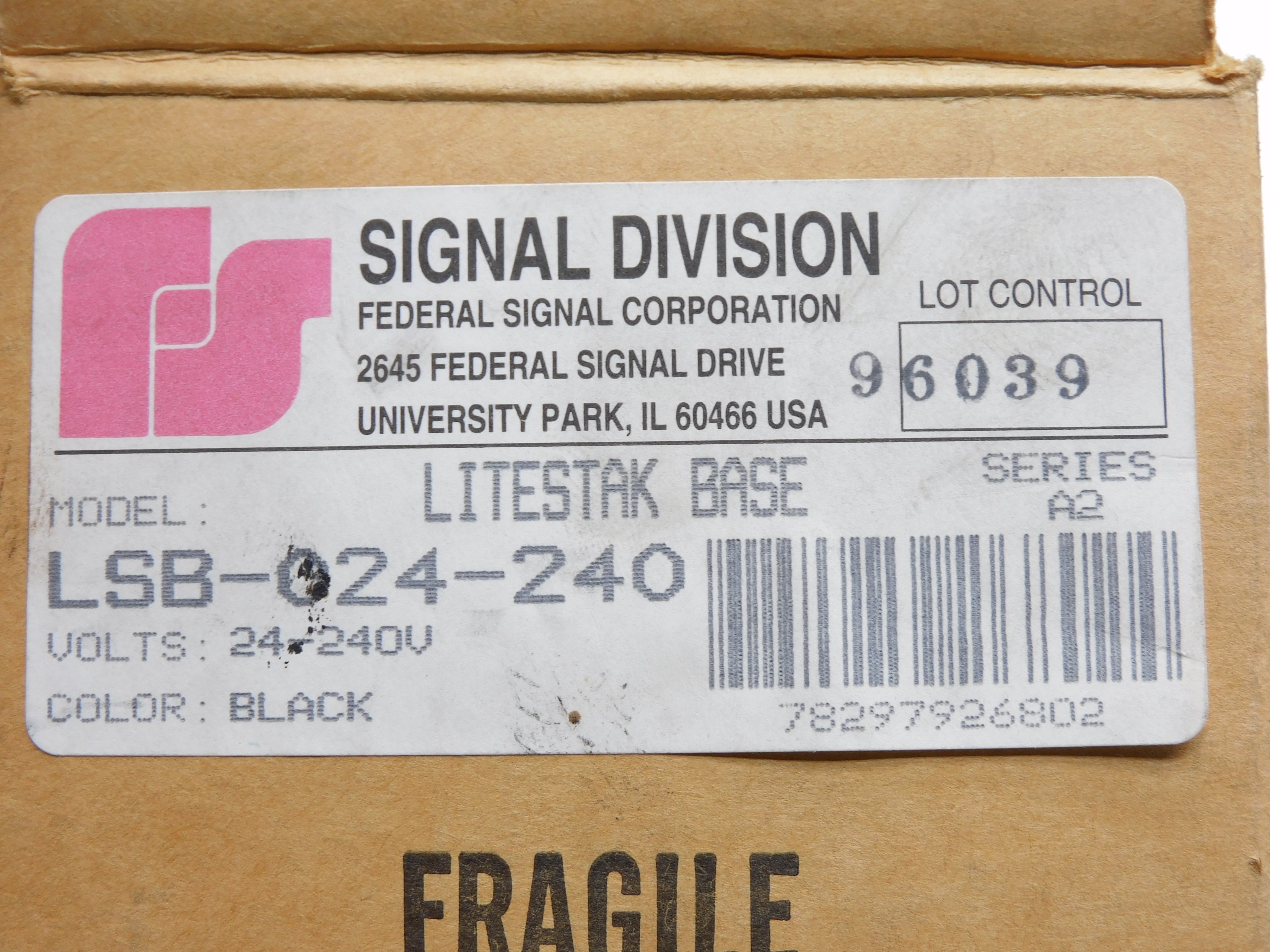 INDUSTRIAL SPARE PART LSB-024-240 SER. A2 NSMP