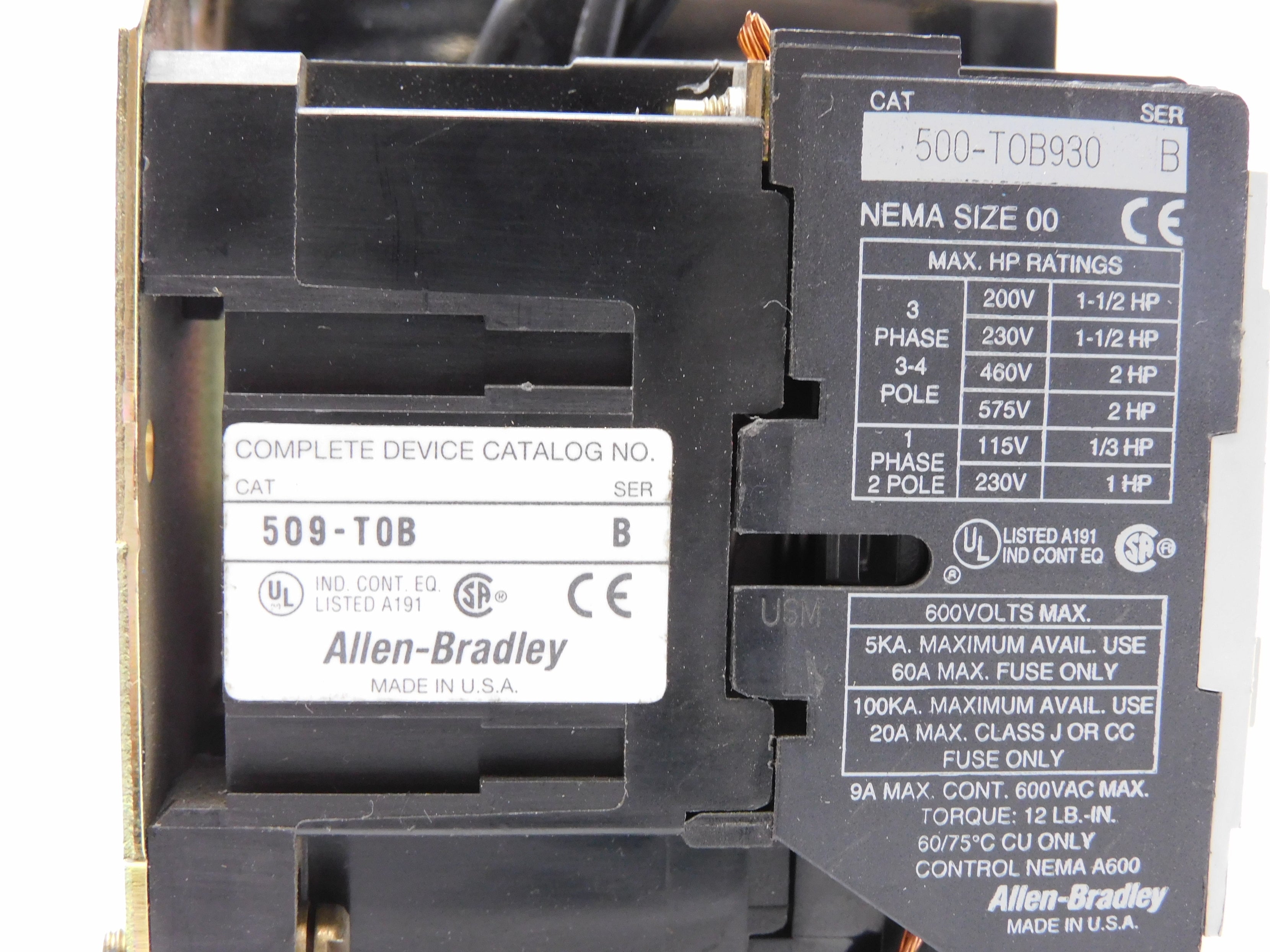 ALLEN BRADLEY 509-TOB SER. B UNMP
