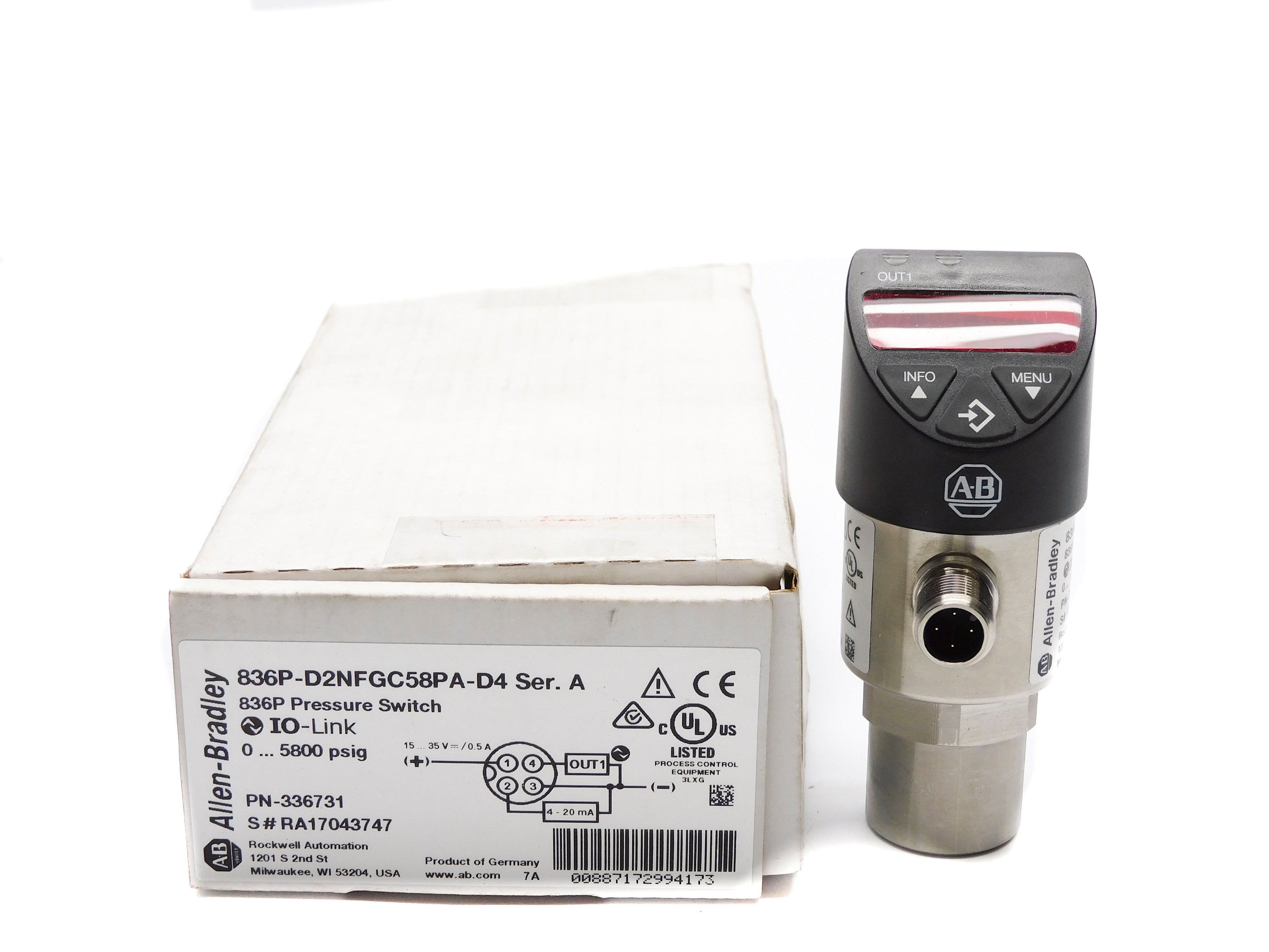 ALLEN BRADLEY 836P-D2NFGC58PA-D4 SER. A (WH) NSMP
