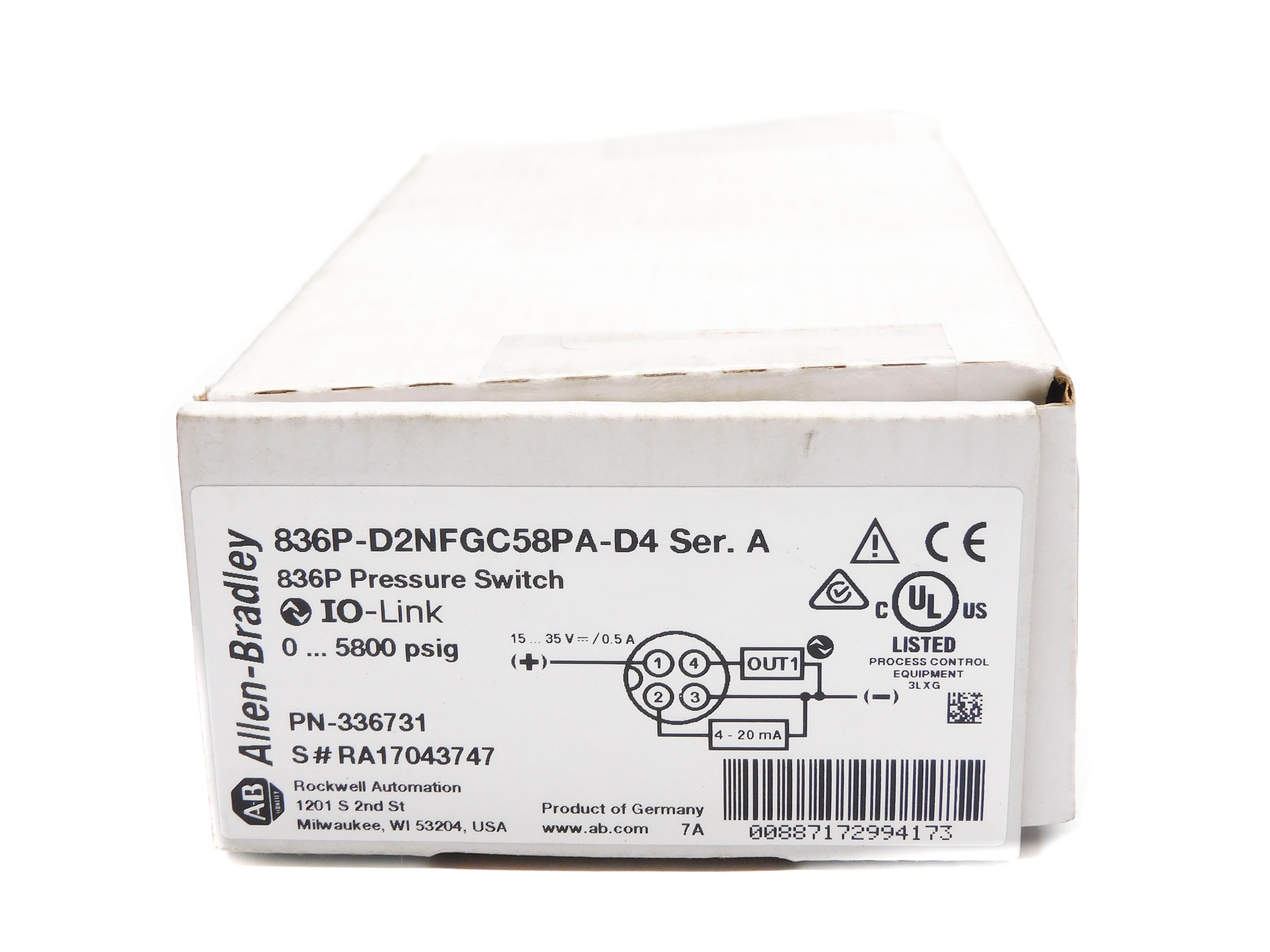 ALLEN BRADLEY 836P-D2NFGC58PA-D4 SER. A (WH) NSMP
