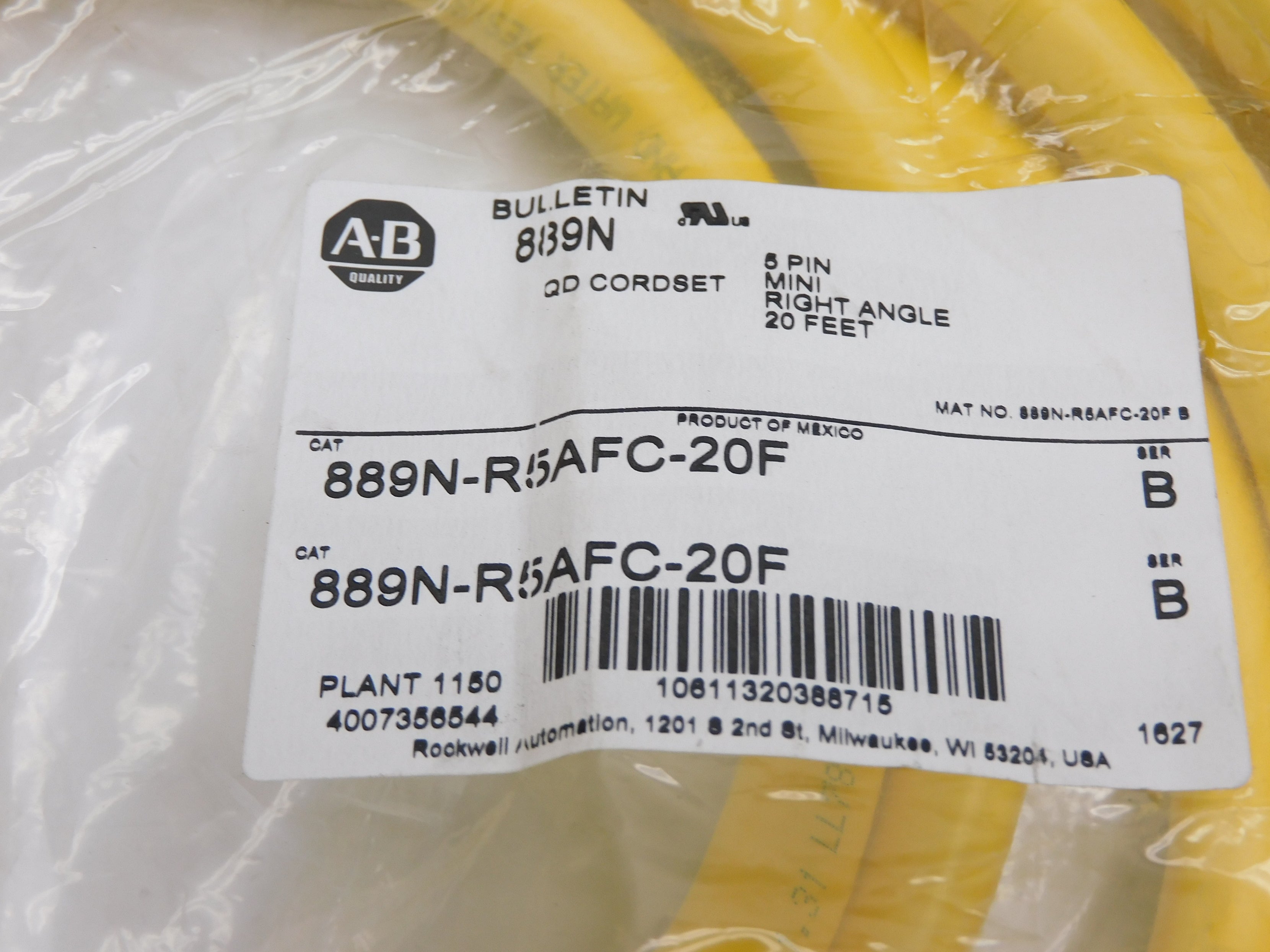 ALLEN BRADLEY 889N-R5AFC-20F SER. B NSMP