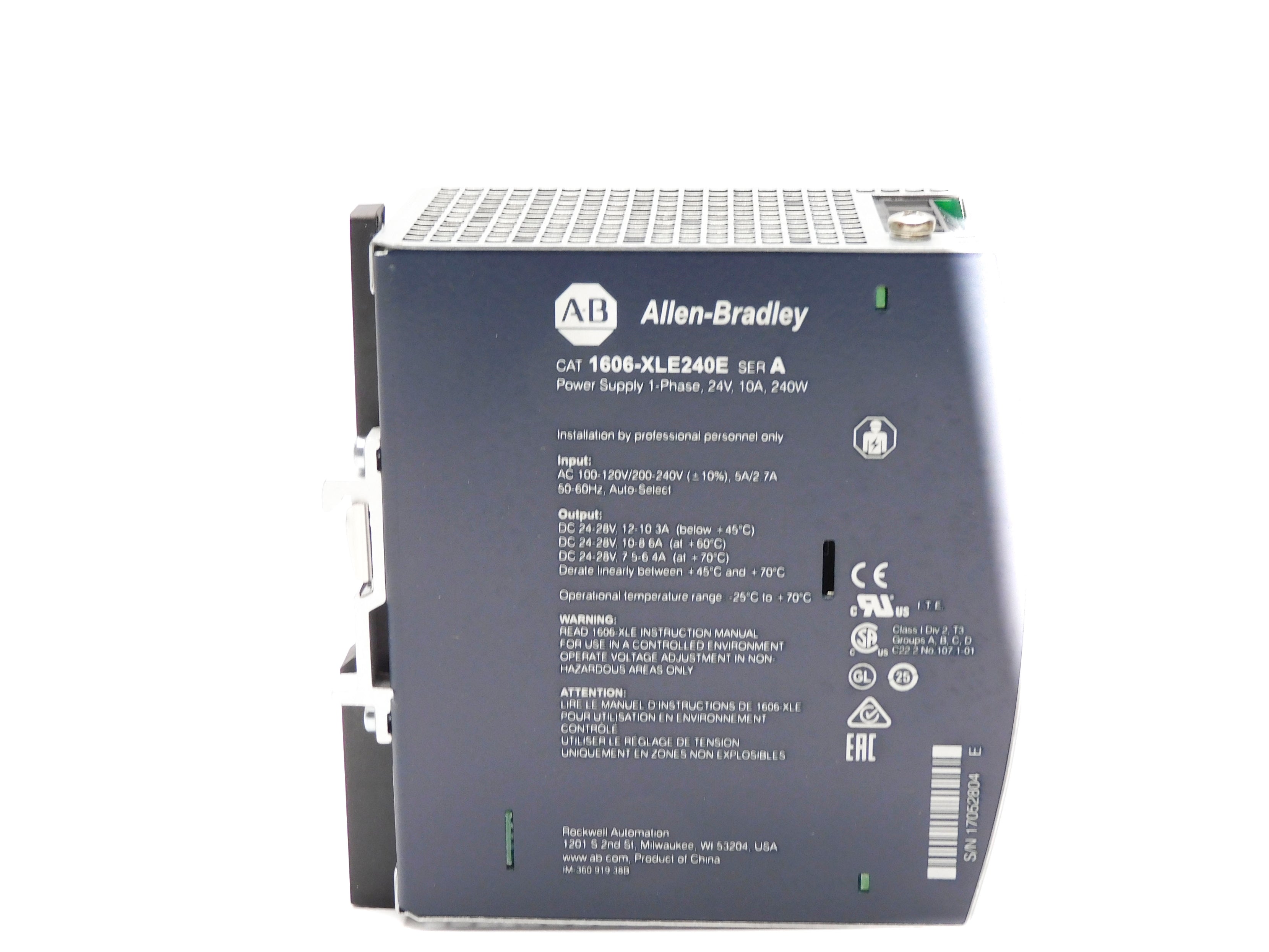 ALLEN BRADLEY 1606-XLE240E SER. A (WH) NSMP