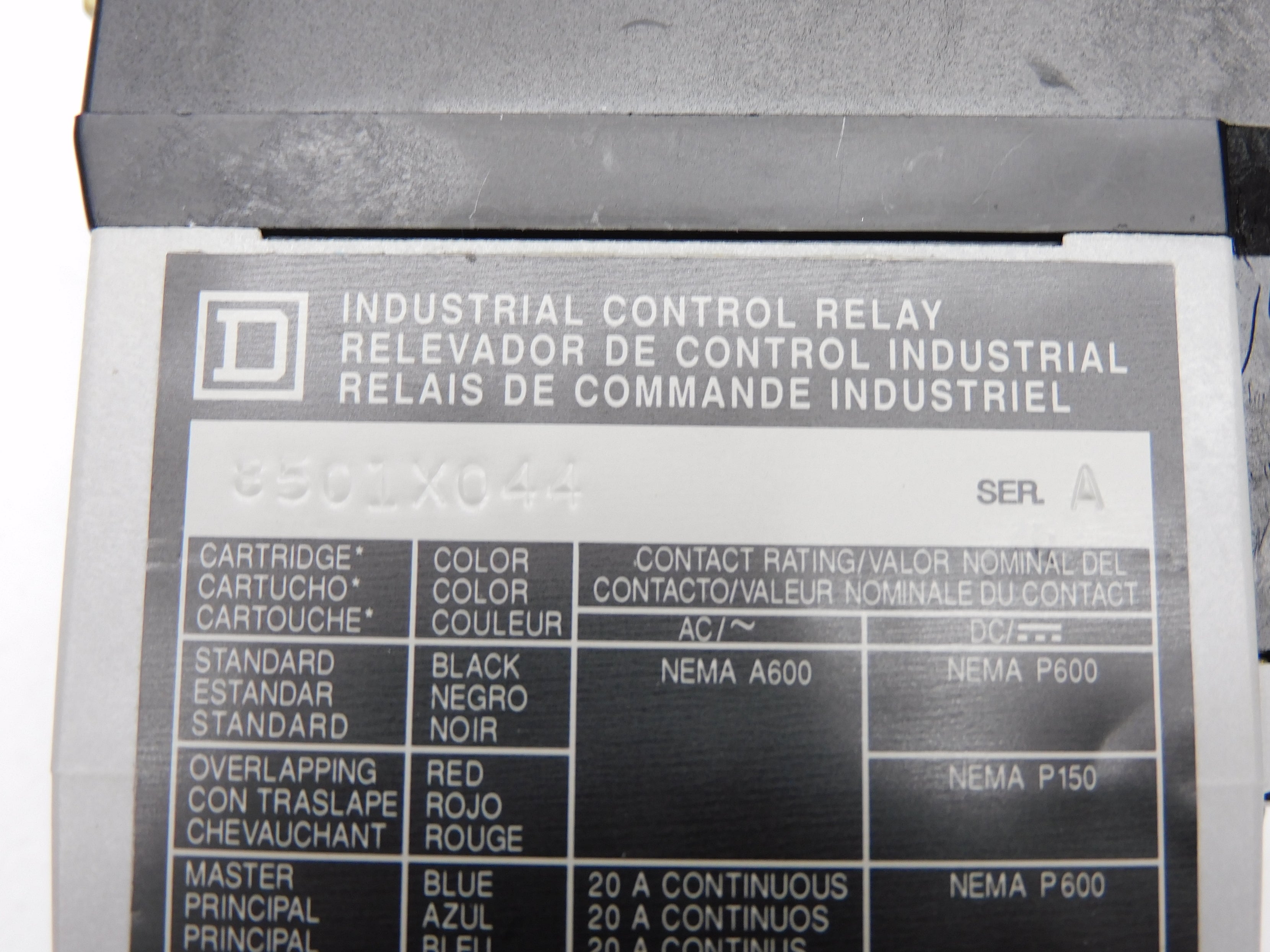 SQUARE D 8501XO44V02 SER. A 120/110V NSMP