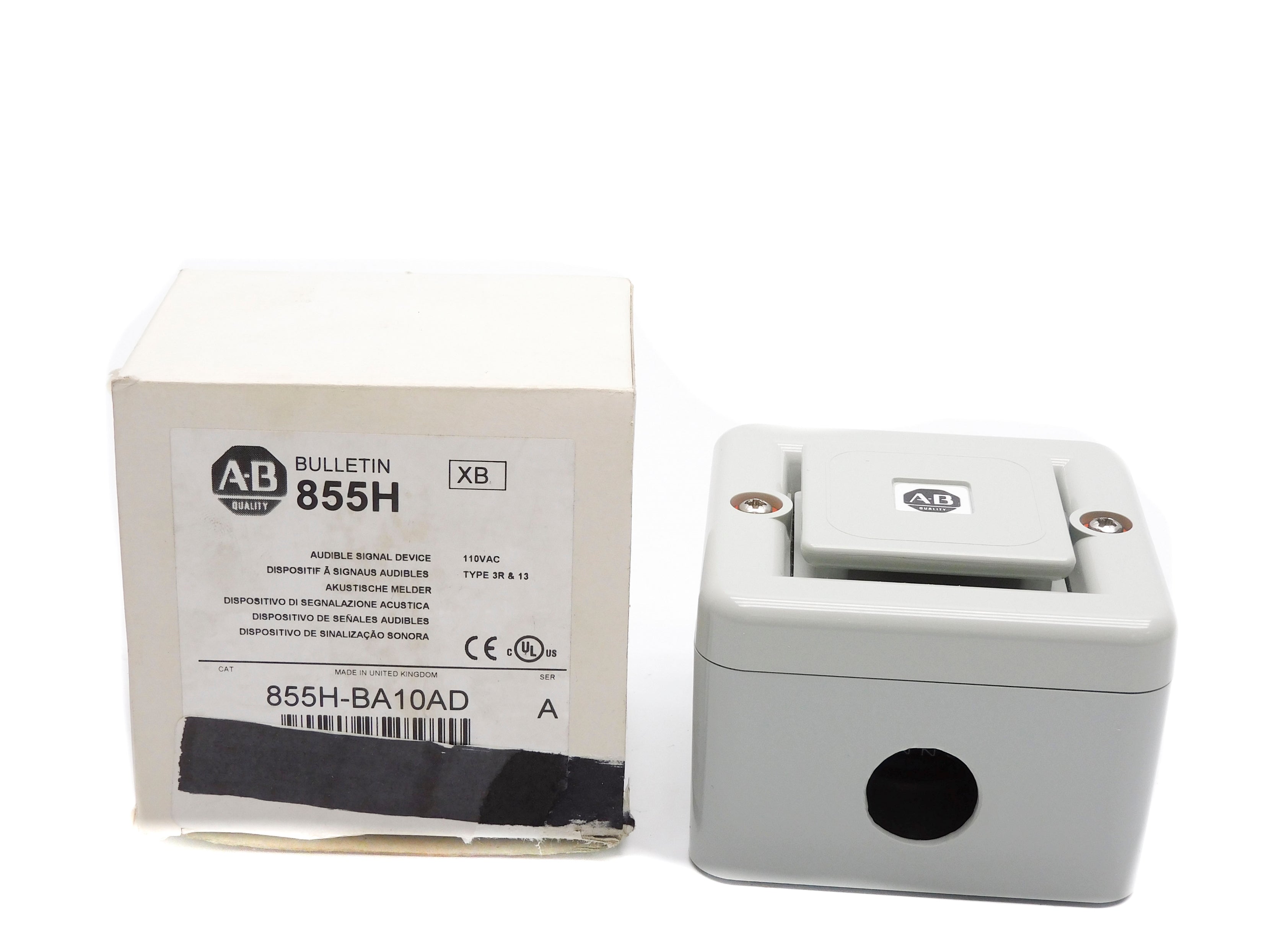 ALLEN BRADLEY 855H-BA10AD SER. A (WH) (AS PICTURED) NSMP