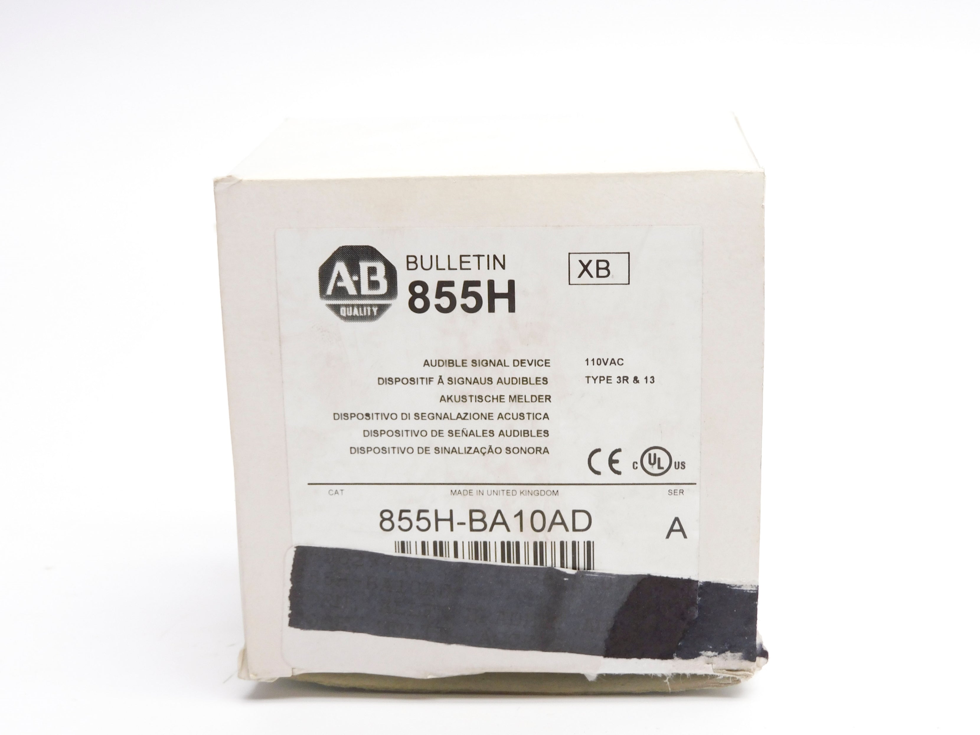 ALLEN BRADLEY 855H-BA10AD SER. A (WH) (AS PICTURED) NSMP