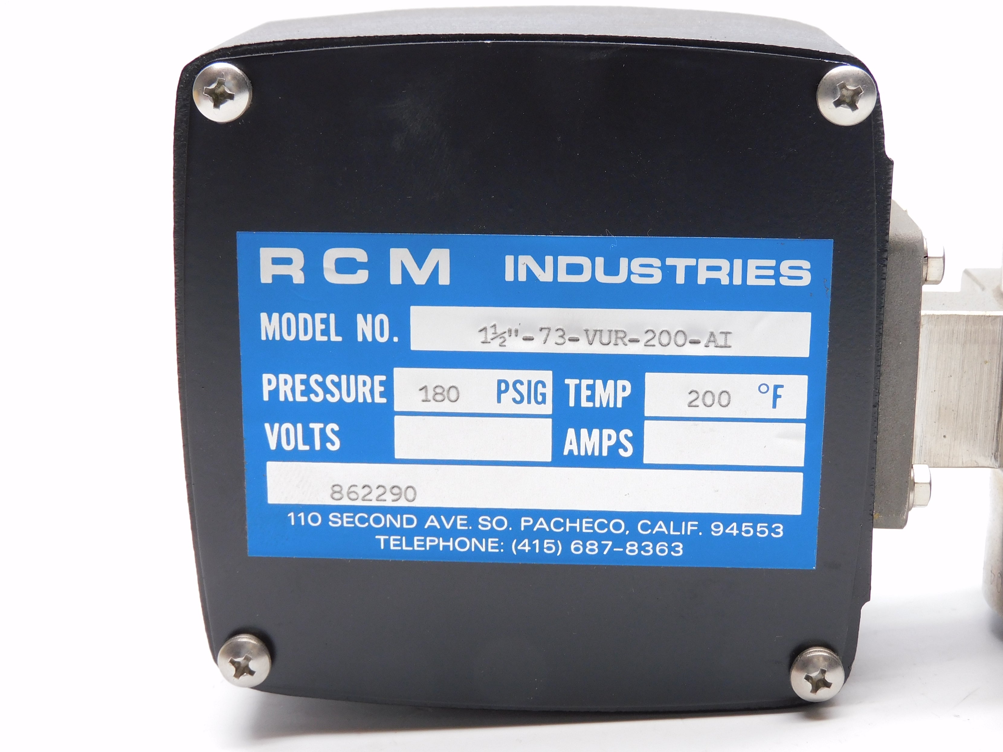 RCM INDUSTRIES 1-1/2-73-VUR-200-AI 30-200 NSMP