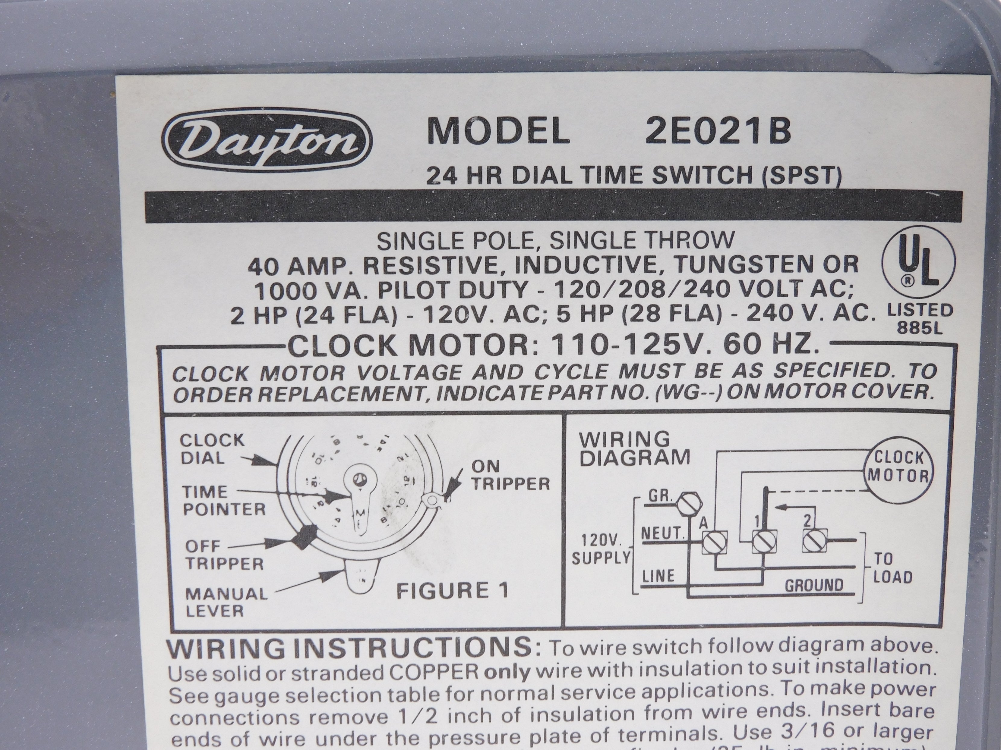 DAYTON 2E021B NSMP