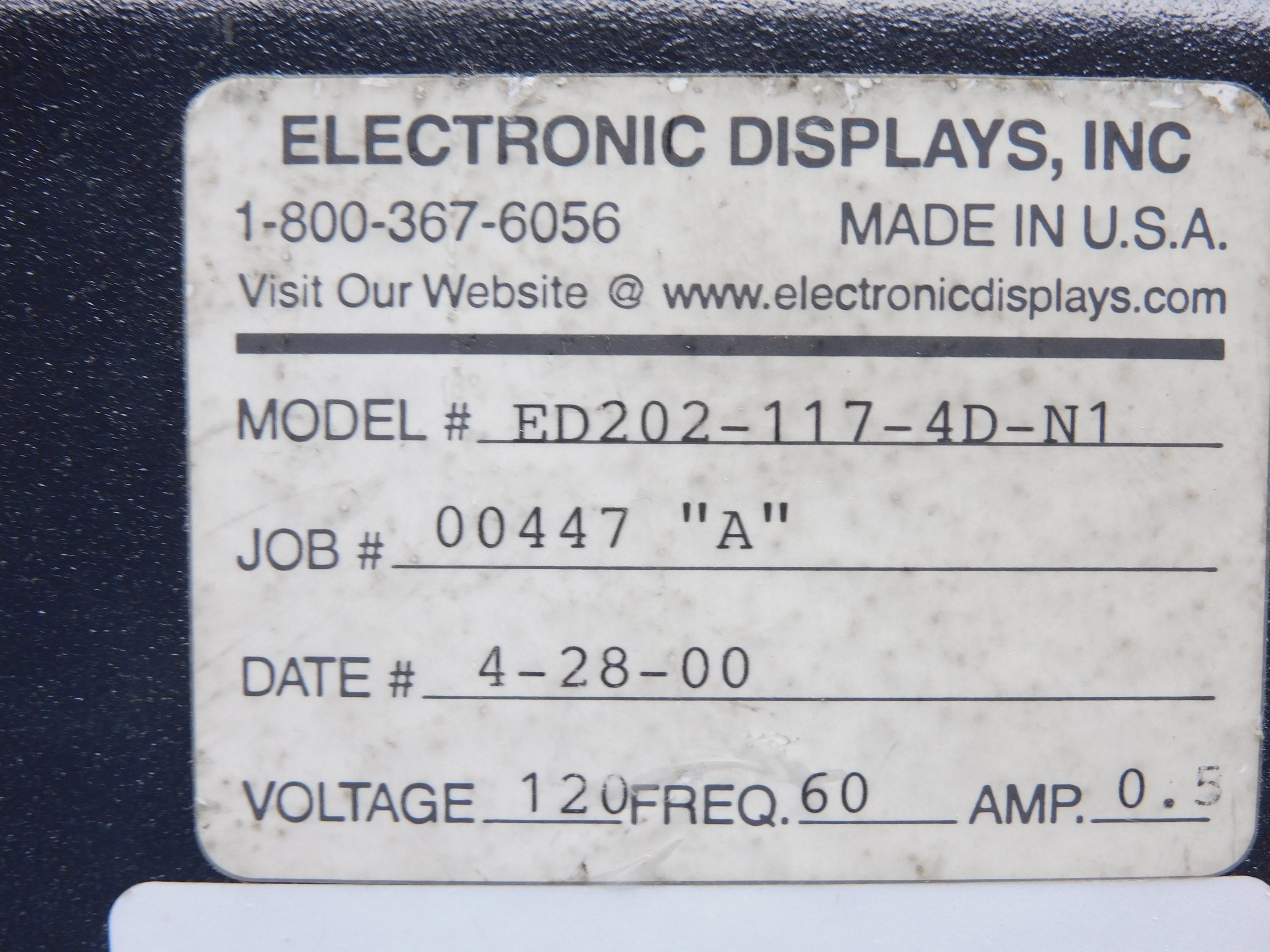 EDI ED202-117-4D-N1 UNMP