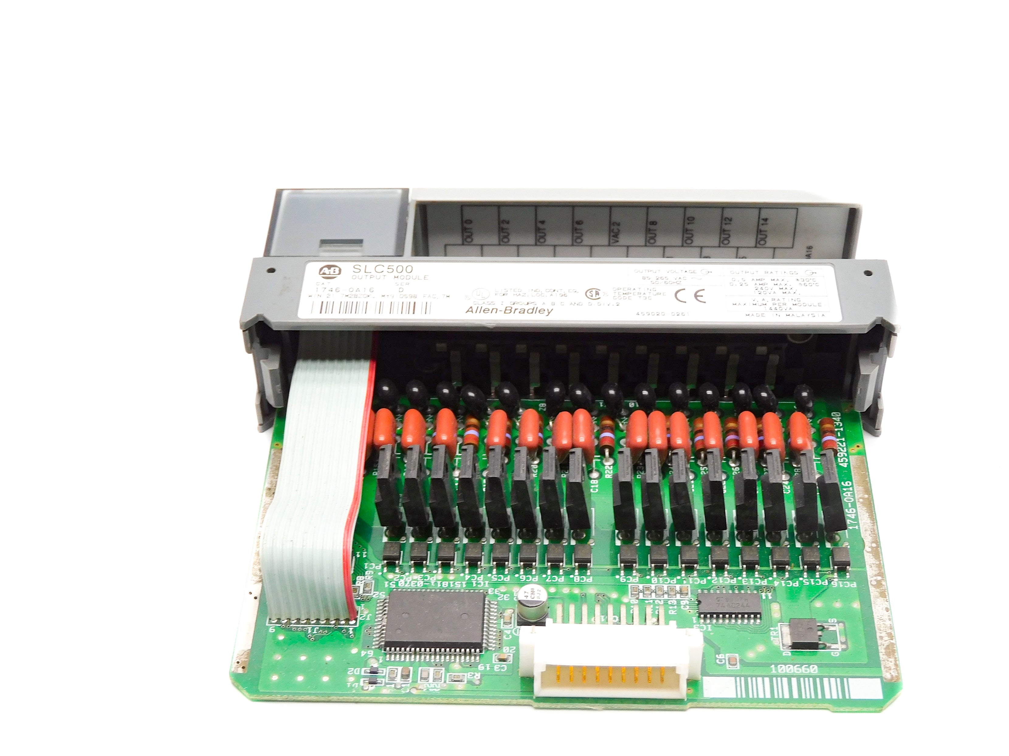 ALLEN BRADLEY 1746-OA16 SER. D 85-265VAC 0.5-0.25A (NO TERMINAL) UNMP