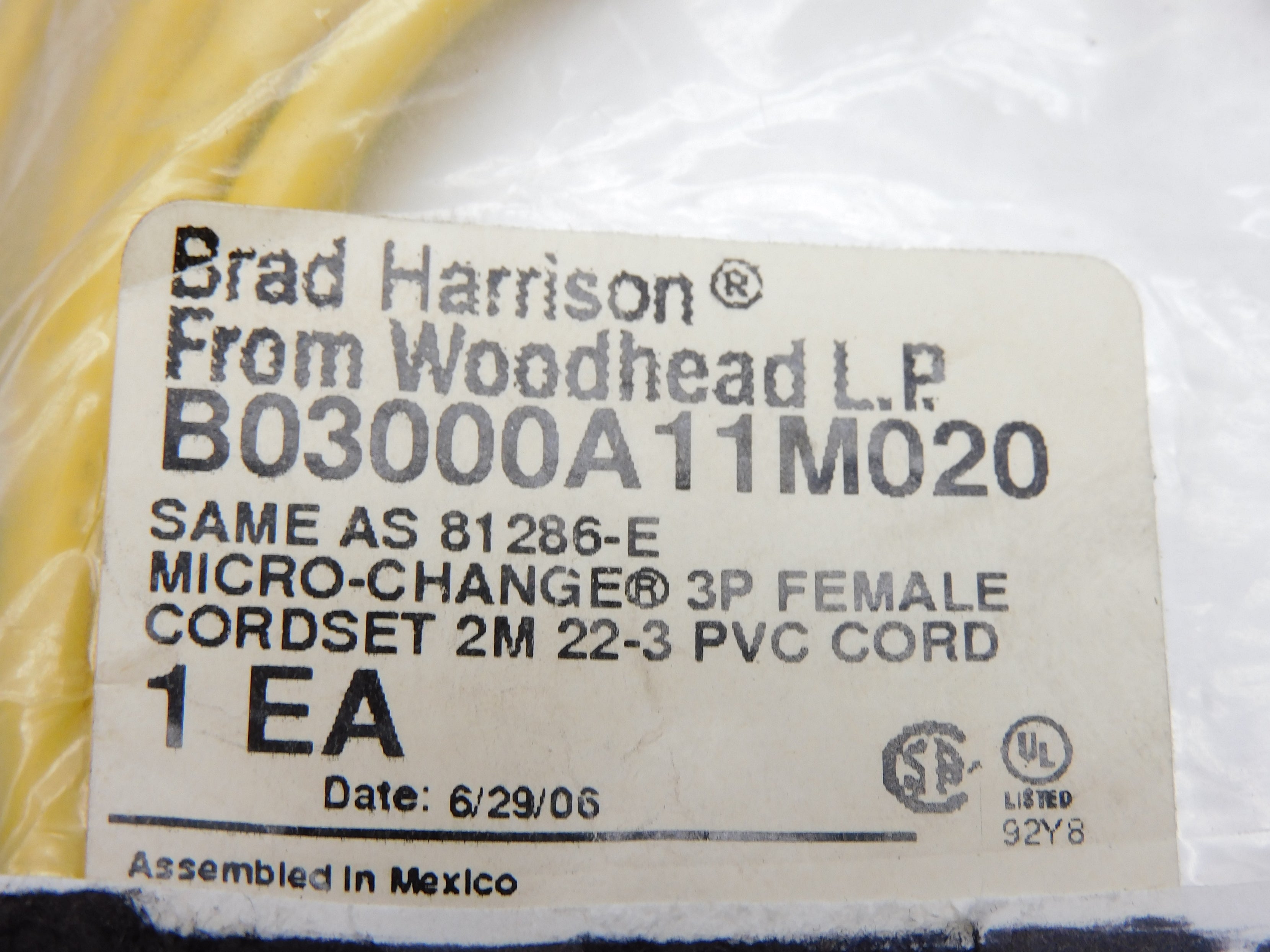 DANIEL WOODHEAD 81286-E B03000A11M020 NSMP
