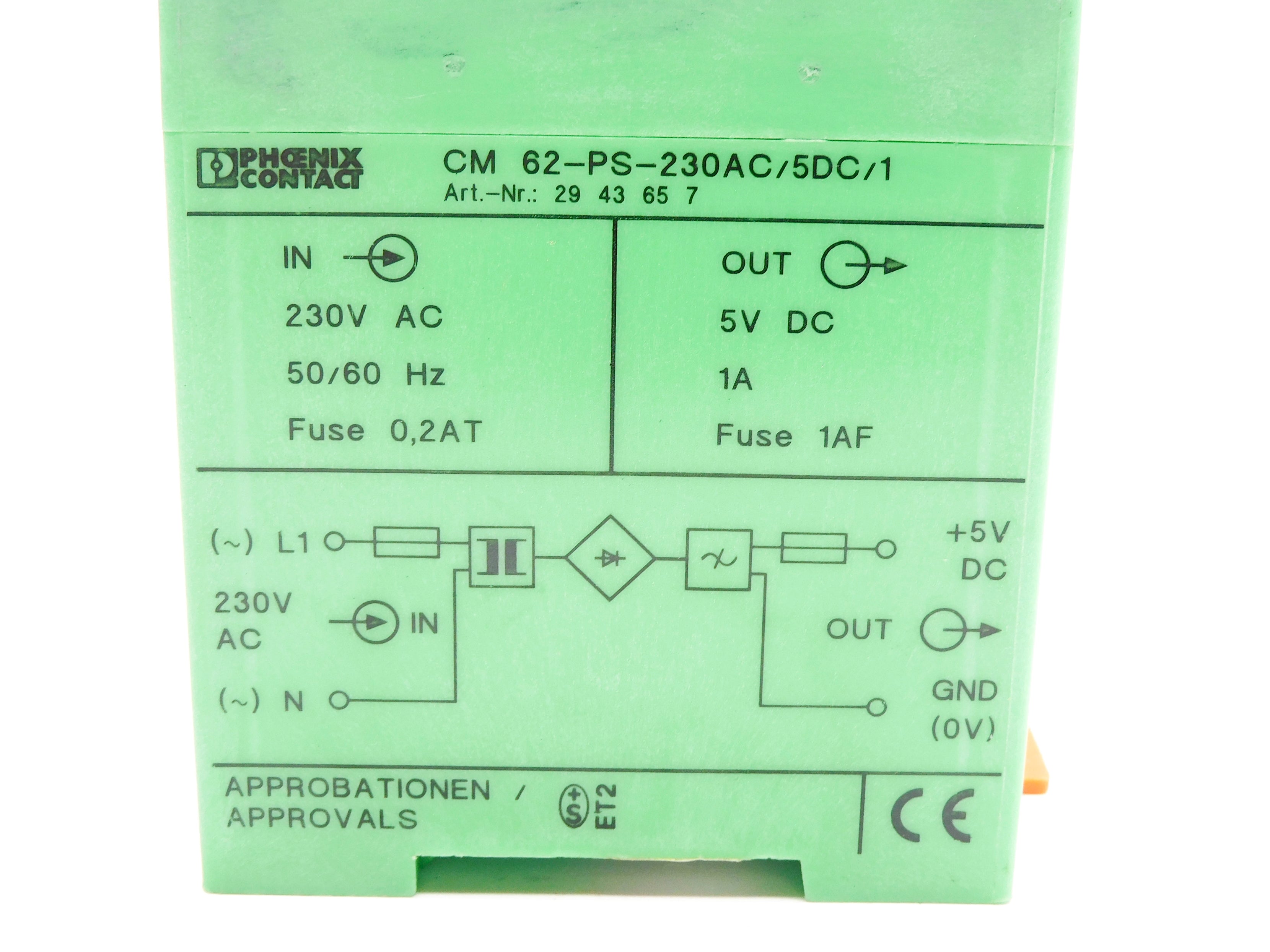 PHOENIX CONTACT CM62-PS-230AC/5DC/1 UNMP