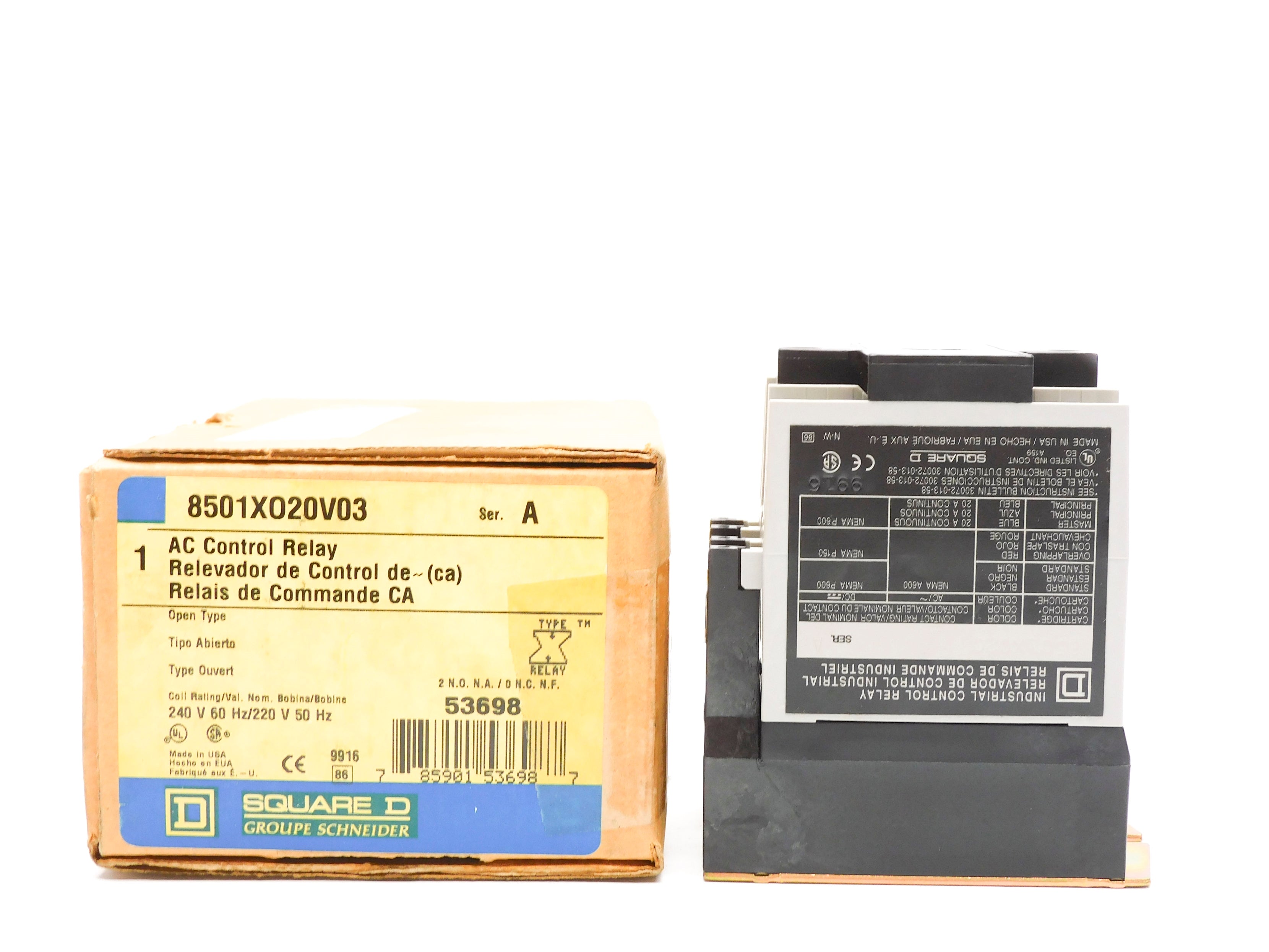 SQUARE D 8501XO20V03 SER. A 240/220V NSMP