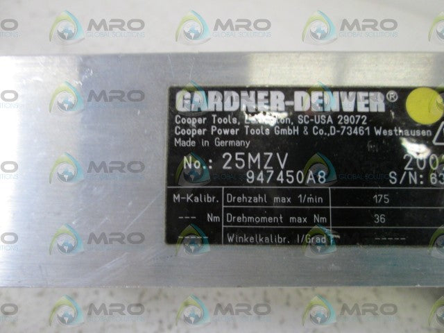 GARDNER-DENVER CYLINDER 25MZV *USED*