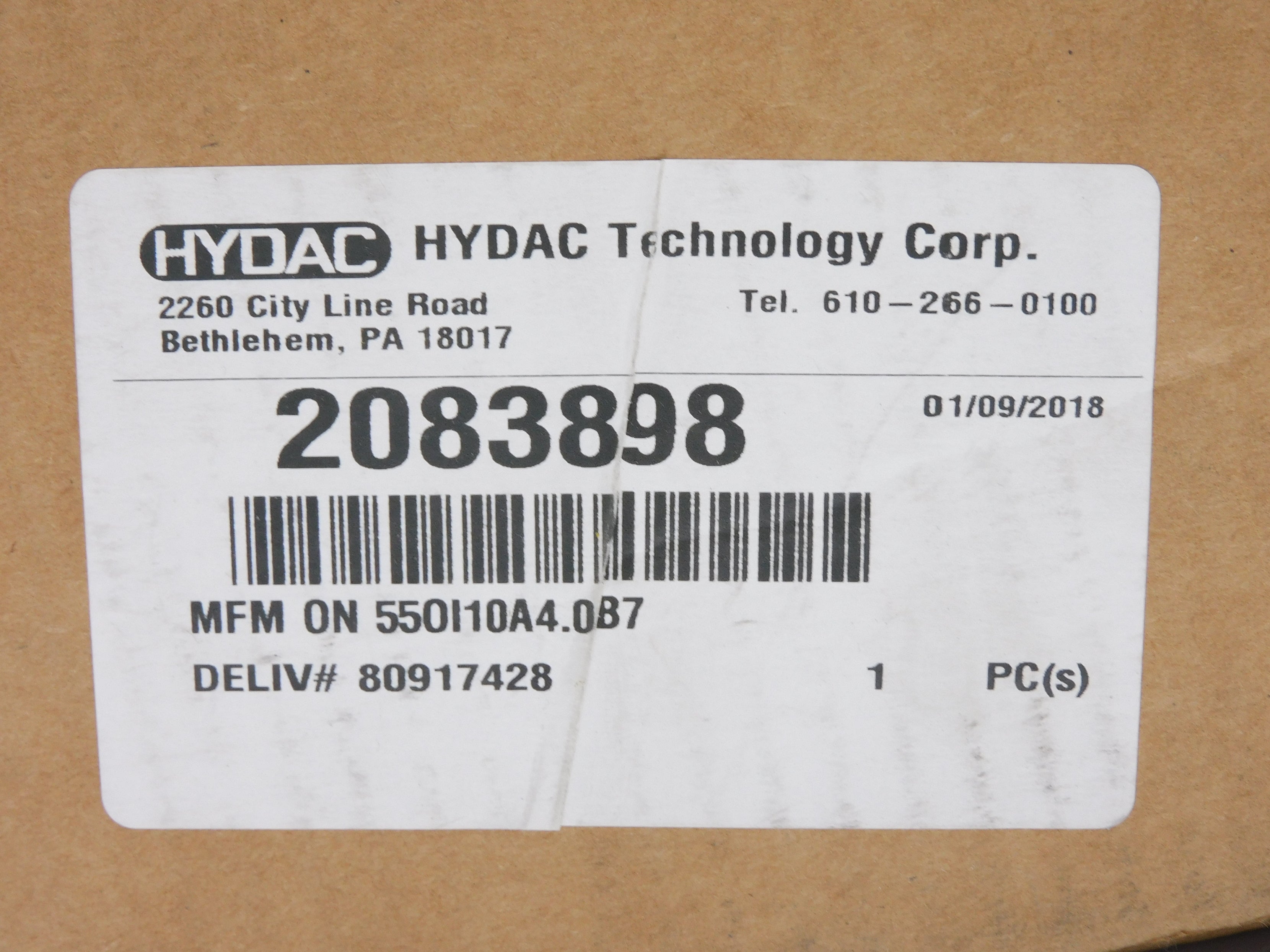 HYDAC 2083898 MFM0N550I10A4.0B7 NSFS