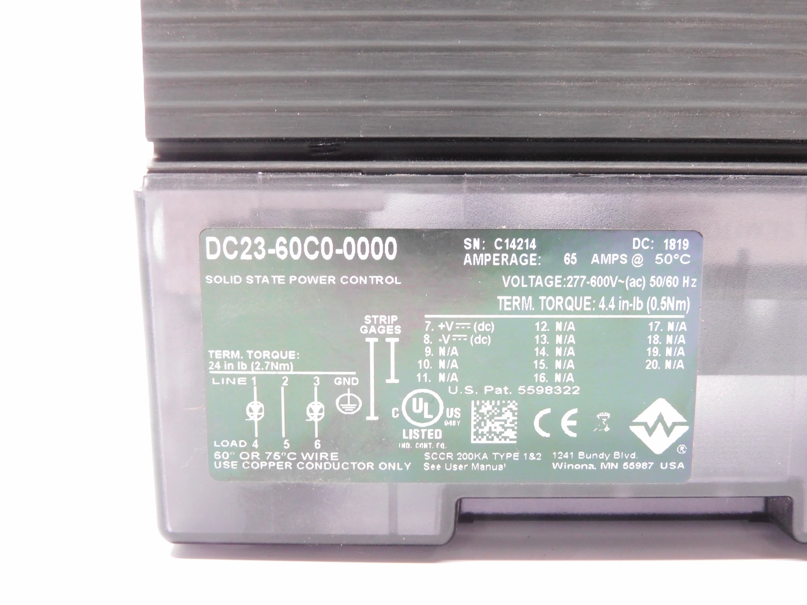 WATLOW DC23-60C0-0000 UNMP