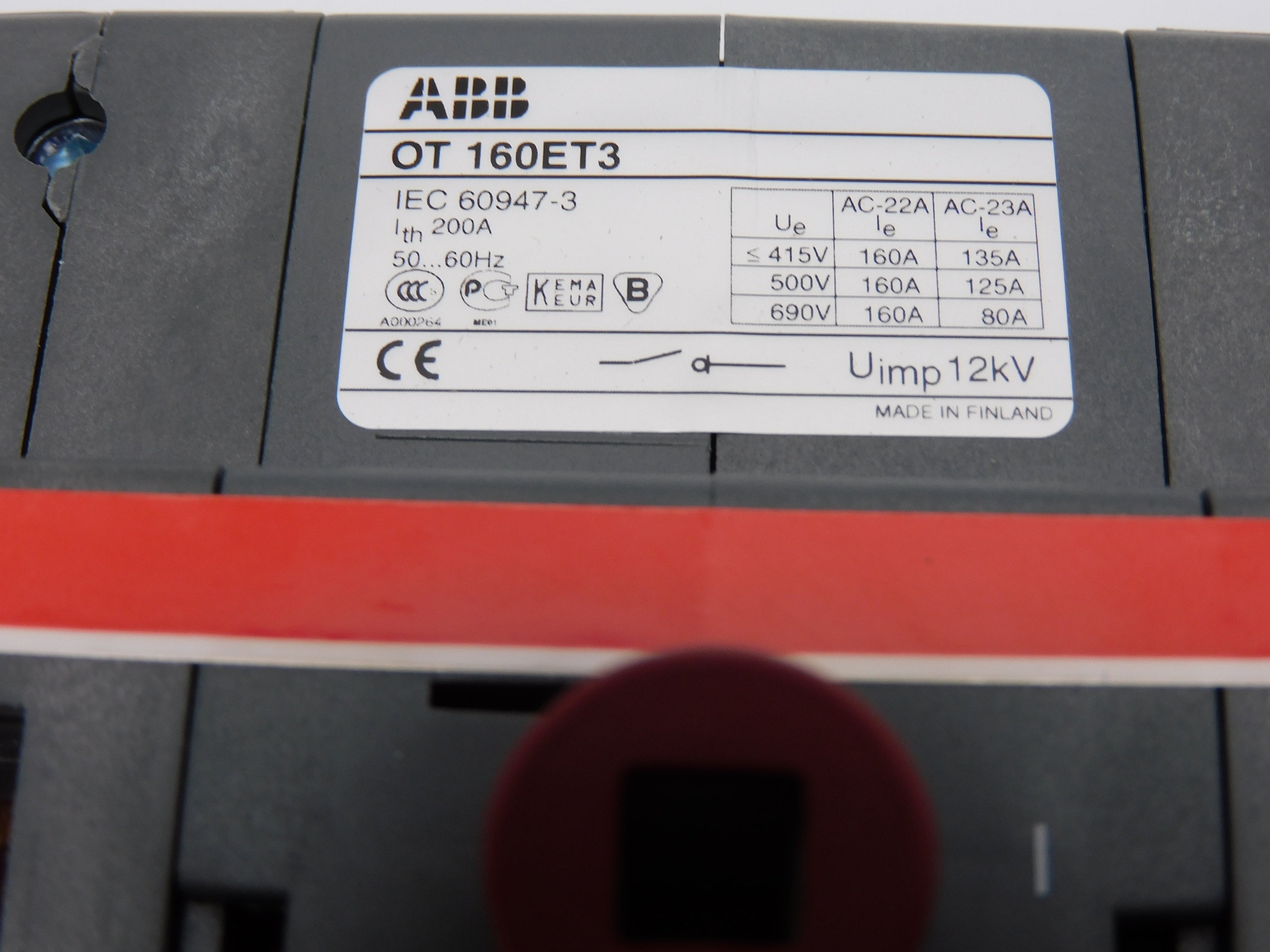 ABB OT160ET3 1SCA022350R1960 NSMP