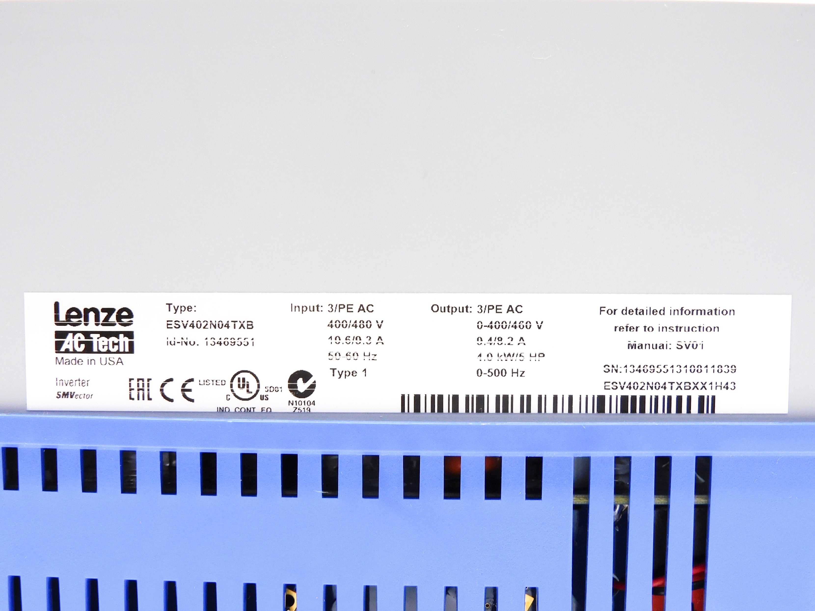 LENZE ESV402N04TXBXX1H43 NSMP