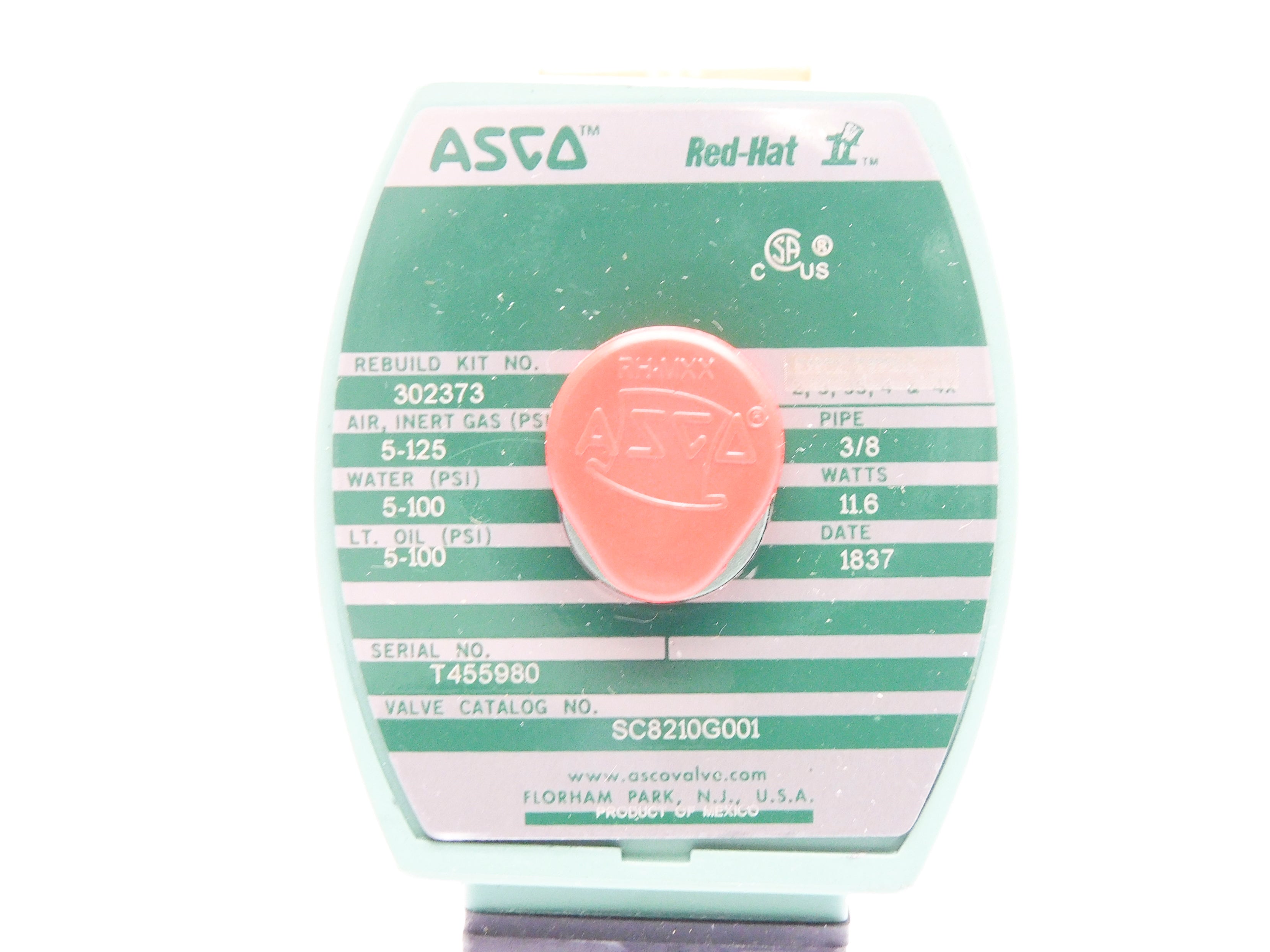 ASCO SC8210G001 24VDC 5-100PSI NSMP