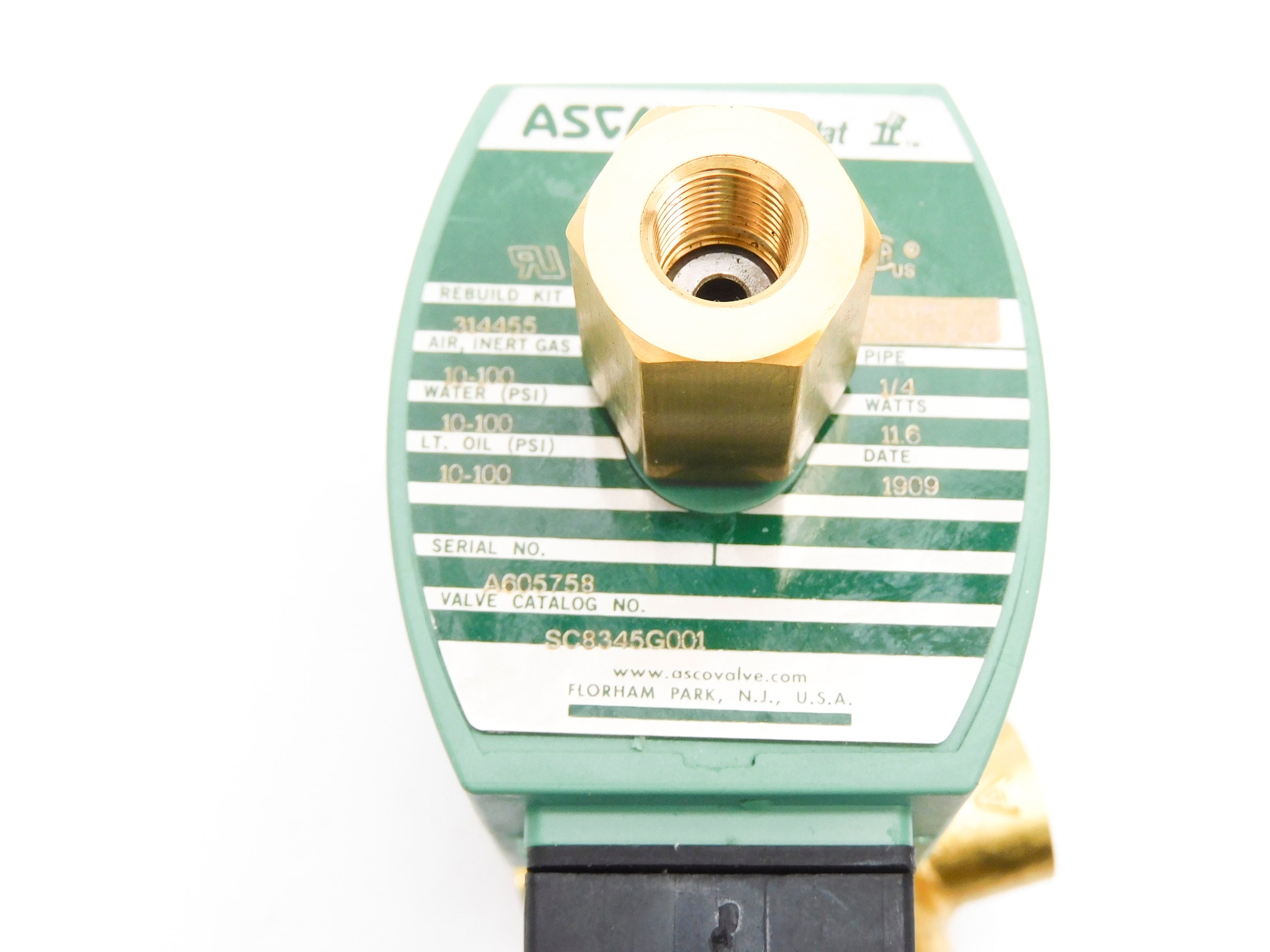 ASCO SC8345G001 24VDC 10-100PSI NSMP